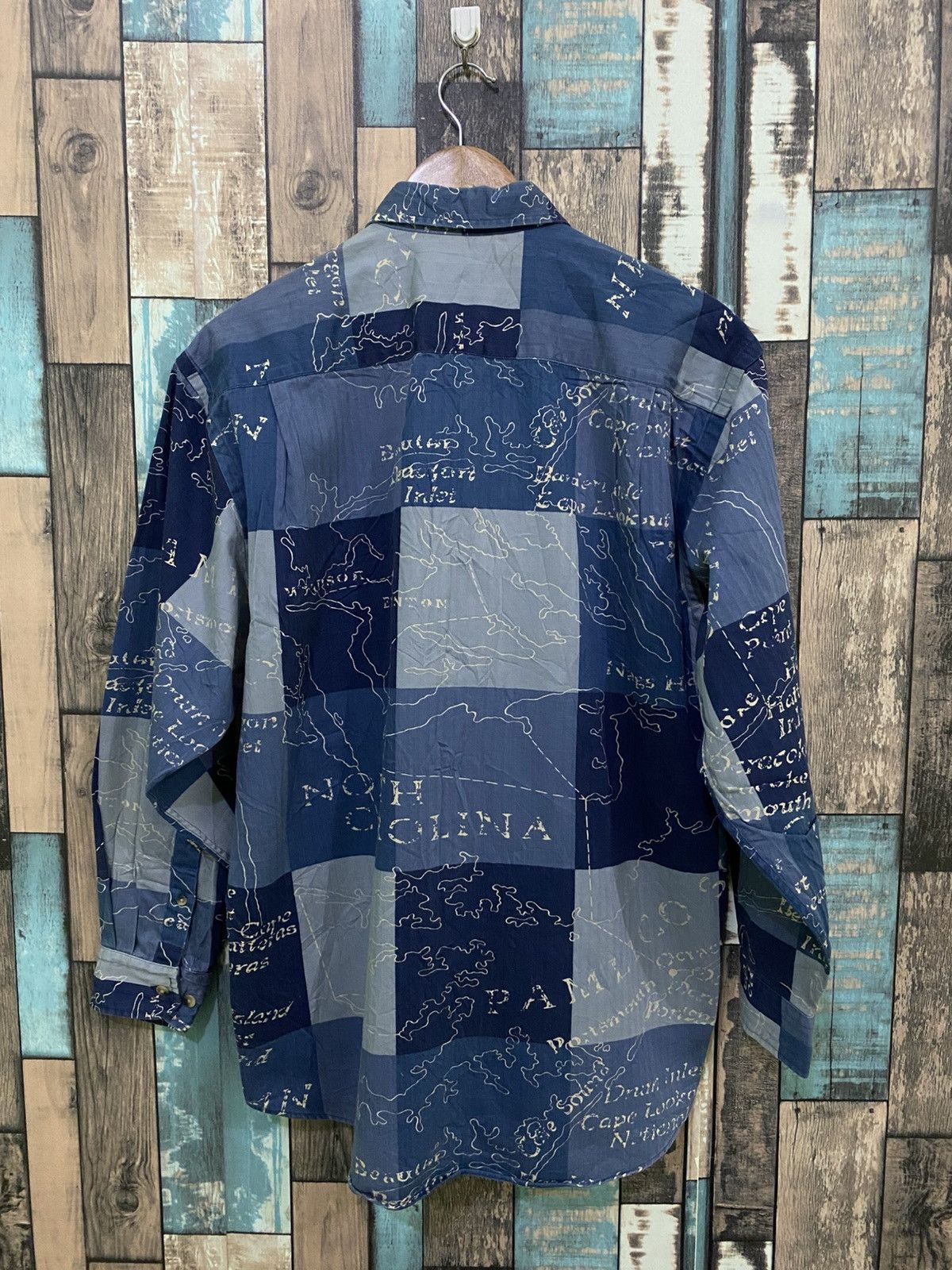 Nautica Rare Vintage Nautica Patchwork North Carolina Print Shirt Size US M / EU 48-50 / 2 - 11 Thumbnail