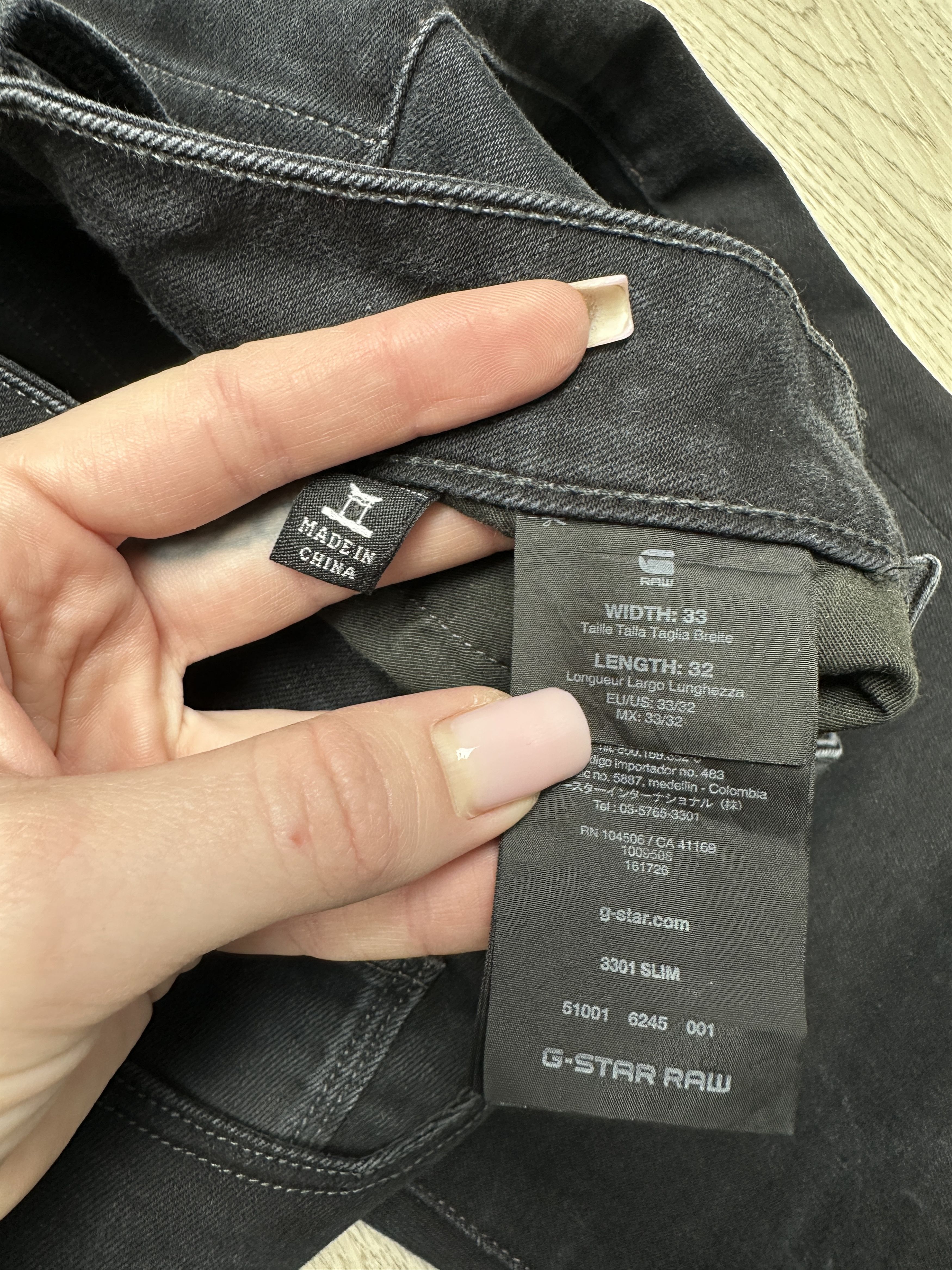 G-Star G Star Raw 3301 Slim Mens Denim Pants Jeans Size US 33 - 5 Thumbnail