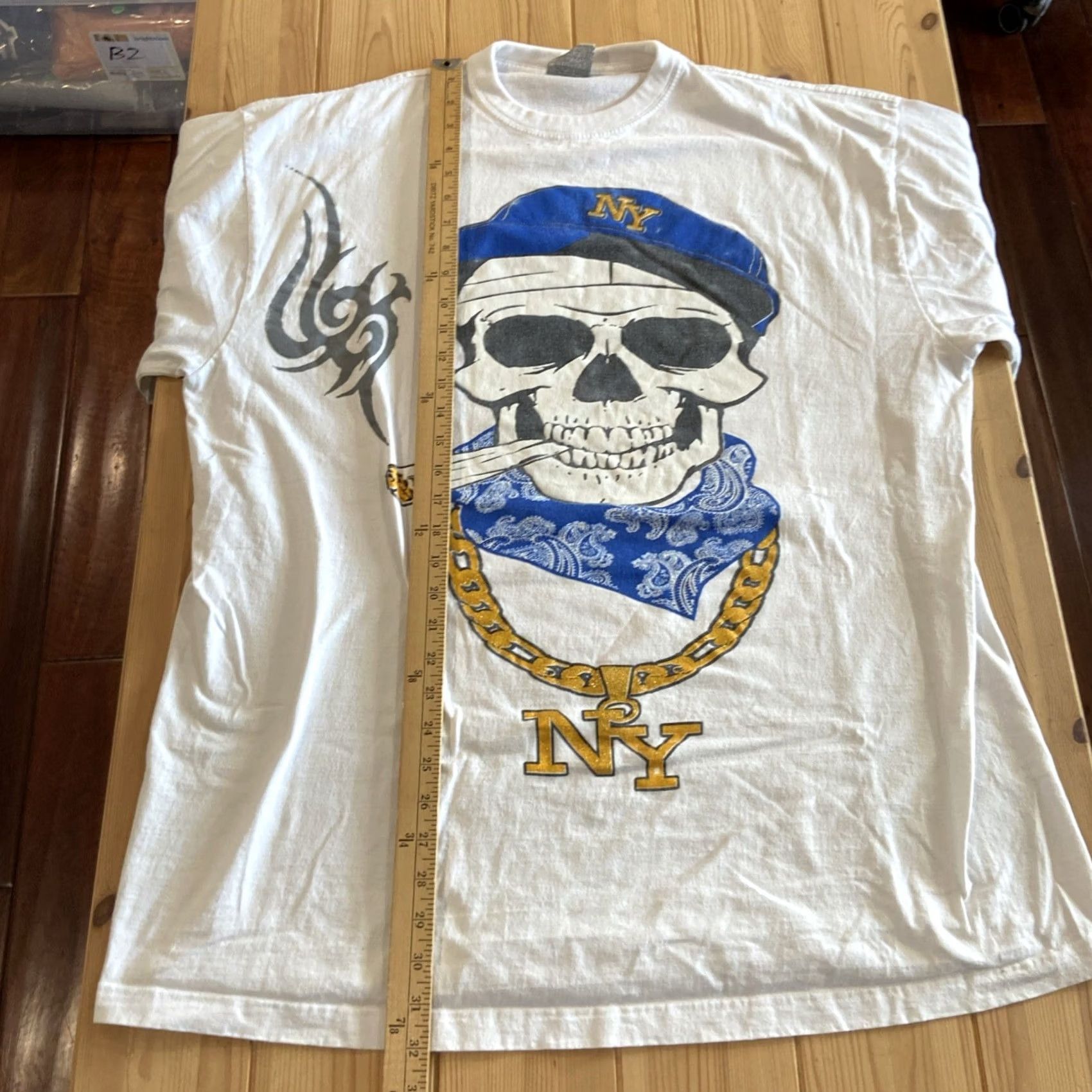 Vintage Pro Power Super Heavy T Shirt 2XL Tall Skull Smoking Y2K Rap Chain NYC Shirt Mens M&MS Hip Hop Vintage No Size US XXL / EU 58 / 5 - 4 Thumbnail