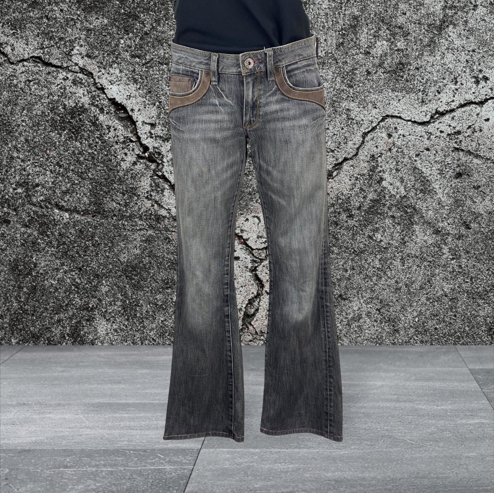 Japanese Brand Back Number Japan Flare Jeans Size 25" / US 0 / IT 36 - 2 Thumbnail