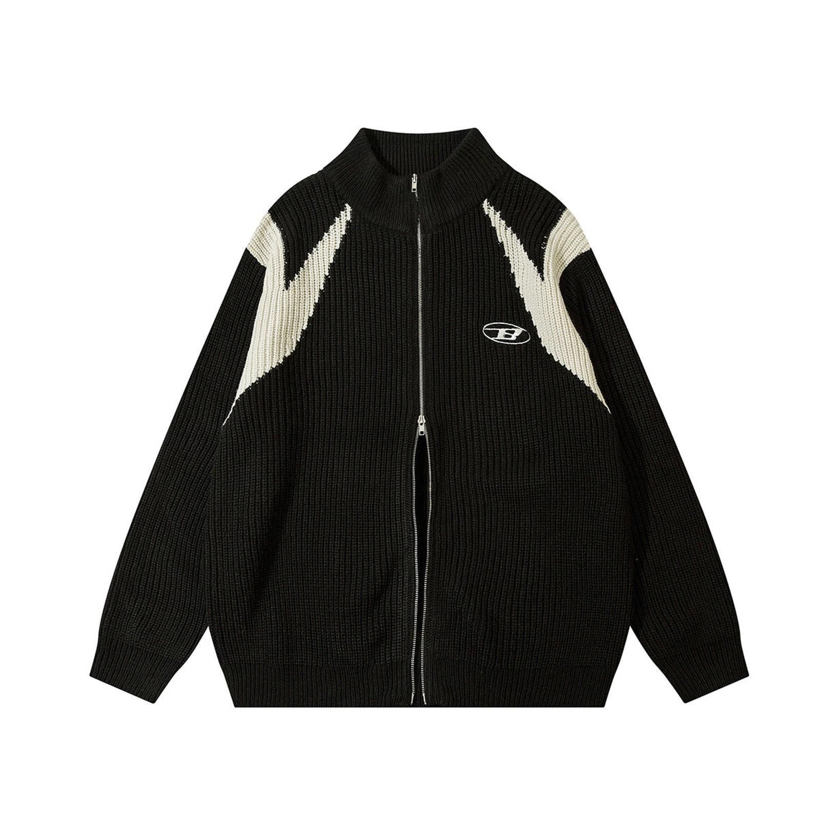 Knit Zip-Up Sweater Casual Knitwear