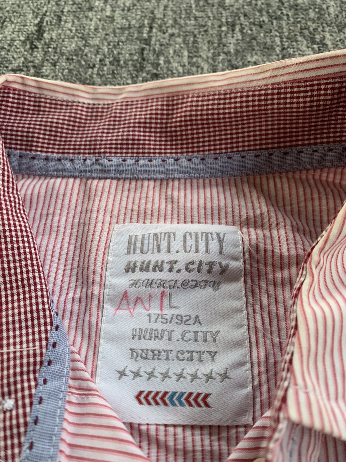 Japanese Brand Hunt City Gothic Button Shirt Soft Pink Stripe Tokyo Style Size US L / EU 52-54 / 3 - 7 Thumbnail