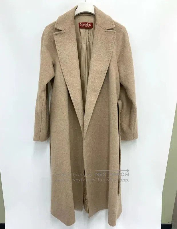 Max Mara MaxMara Khaki Women's Coat Size L . Size L / US 10 / IT 46 - 2 Thumbnail