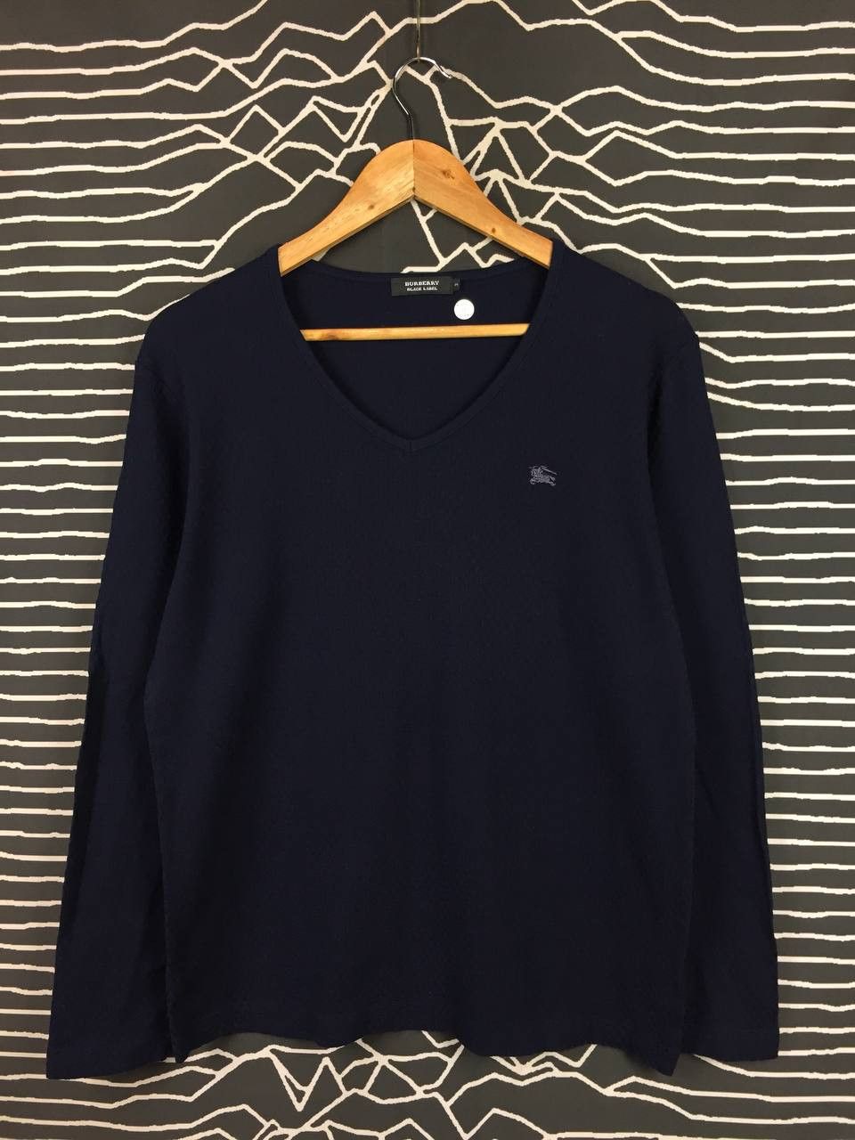 Burberry Black Label Japan Exclusive V-Neck Long Sleeve Tee