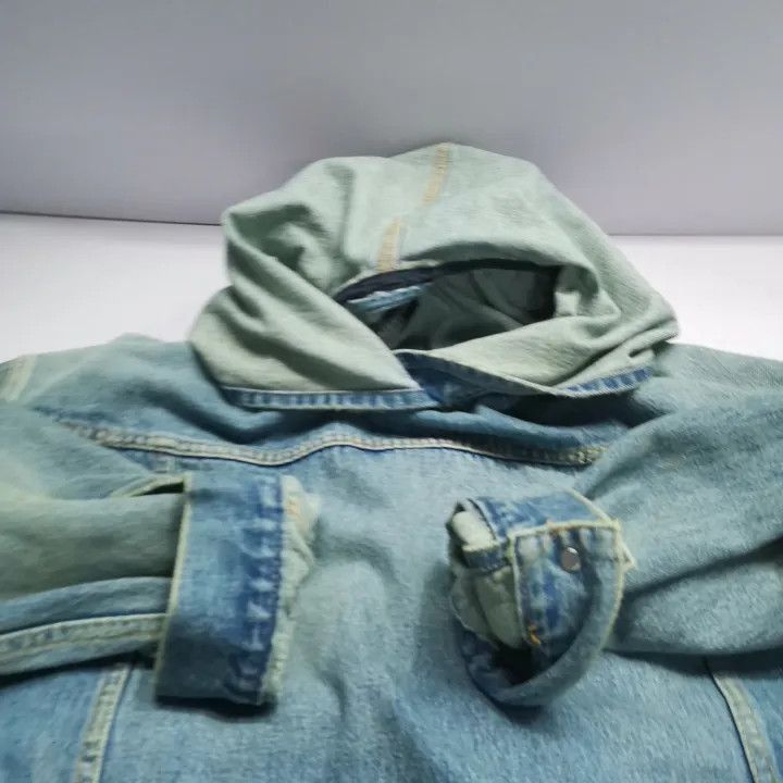 Balenciaga Balenciaga Denim Long Sleeve Hoodie Jacket 0079-2507 Size US M / EU 48-50 / 2 - 7 Thumbnail
