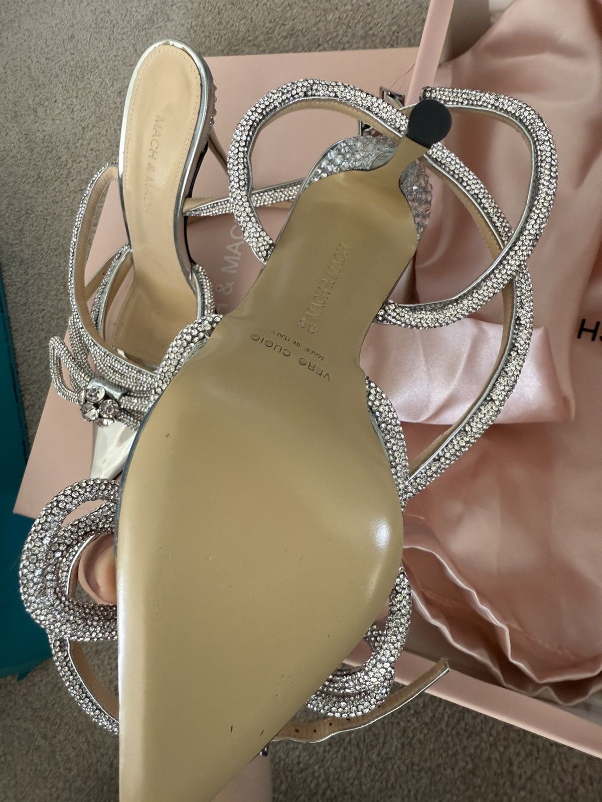 MACH & MACH DBL CRYSTAL BOW HEELS Size US 6 / IT 36 - 3 Thumbnail
