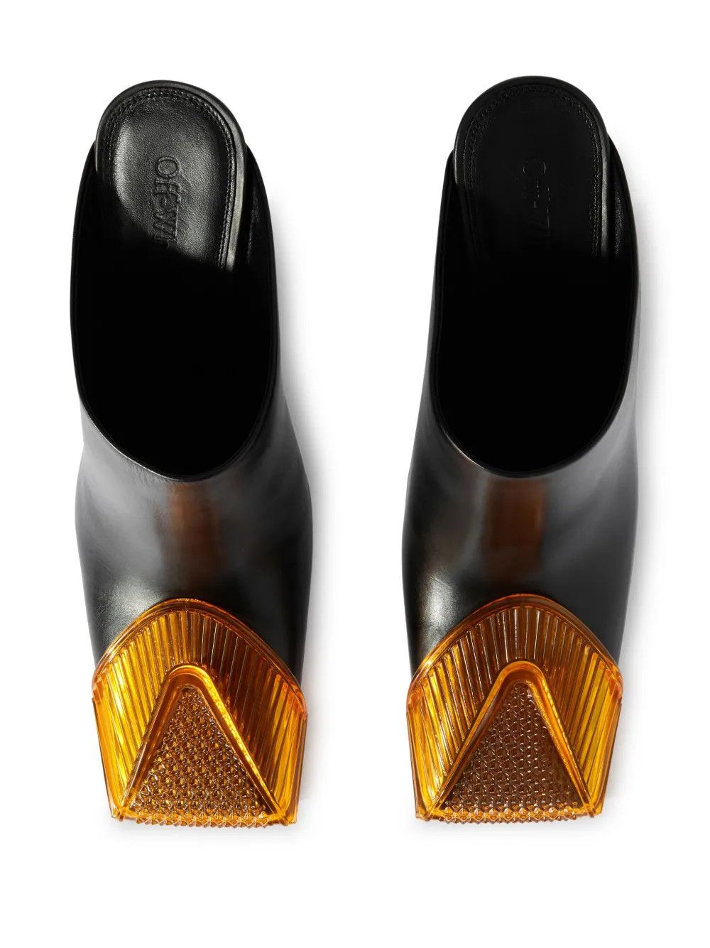 Off-White o1y1225 Leather Mules in Black/Orange Size US 9 / IT 39 - 5 Thumbnail