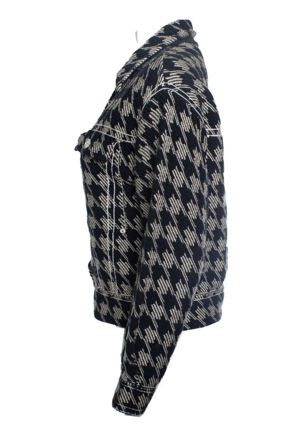 Sandro Sandro, pied de poule jacket in beige and black Size S / US 4 / IT 40 - 2 Thumbnail