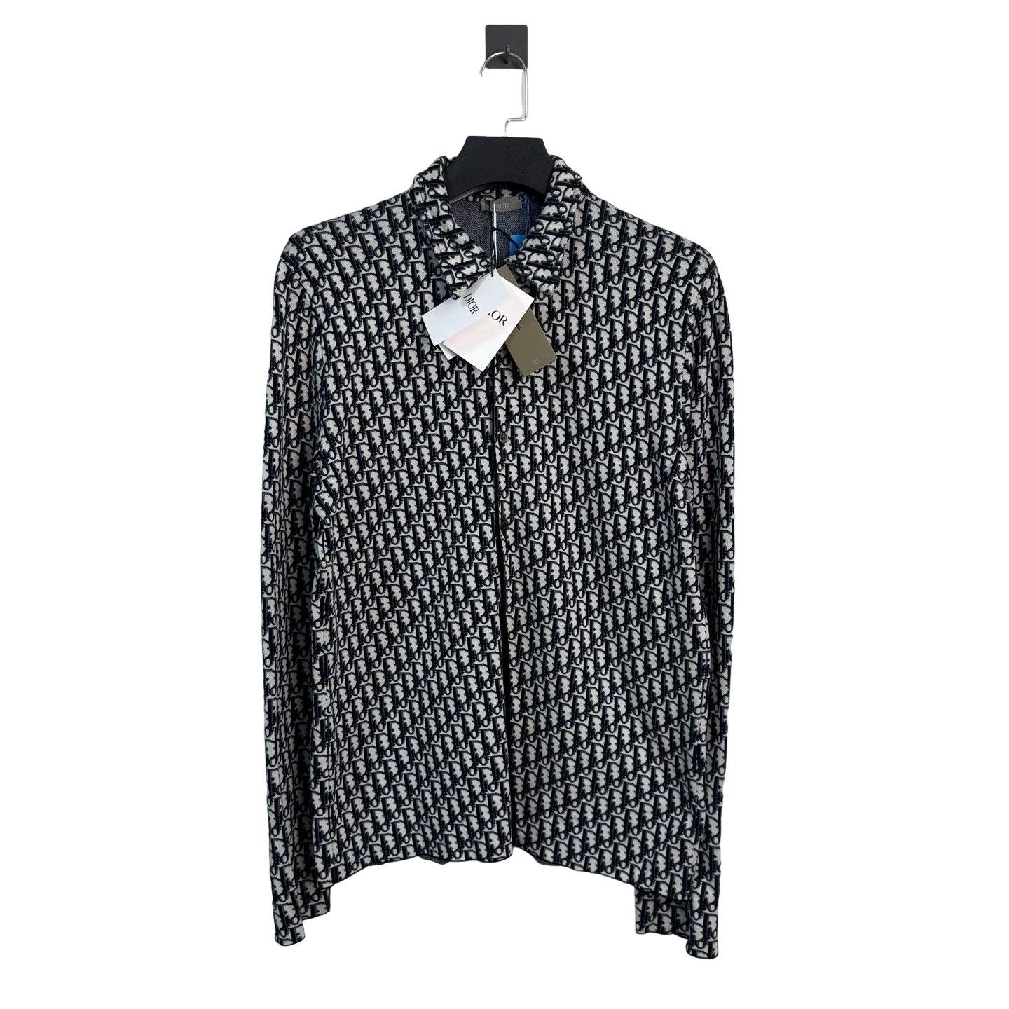 Dior Dior Oblique Knit Button Up Shirt Size L Size US L / EU 52-54 / 3 - 1 Thumbnail
