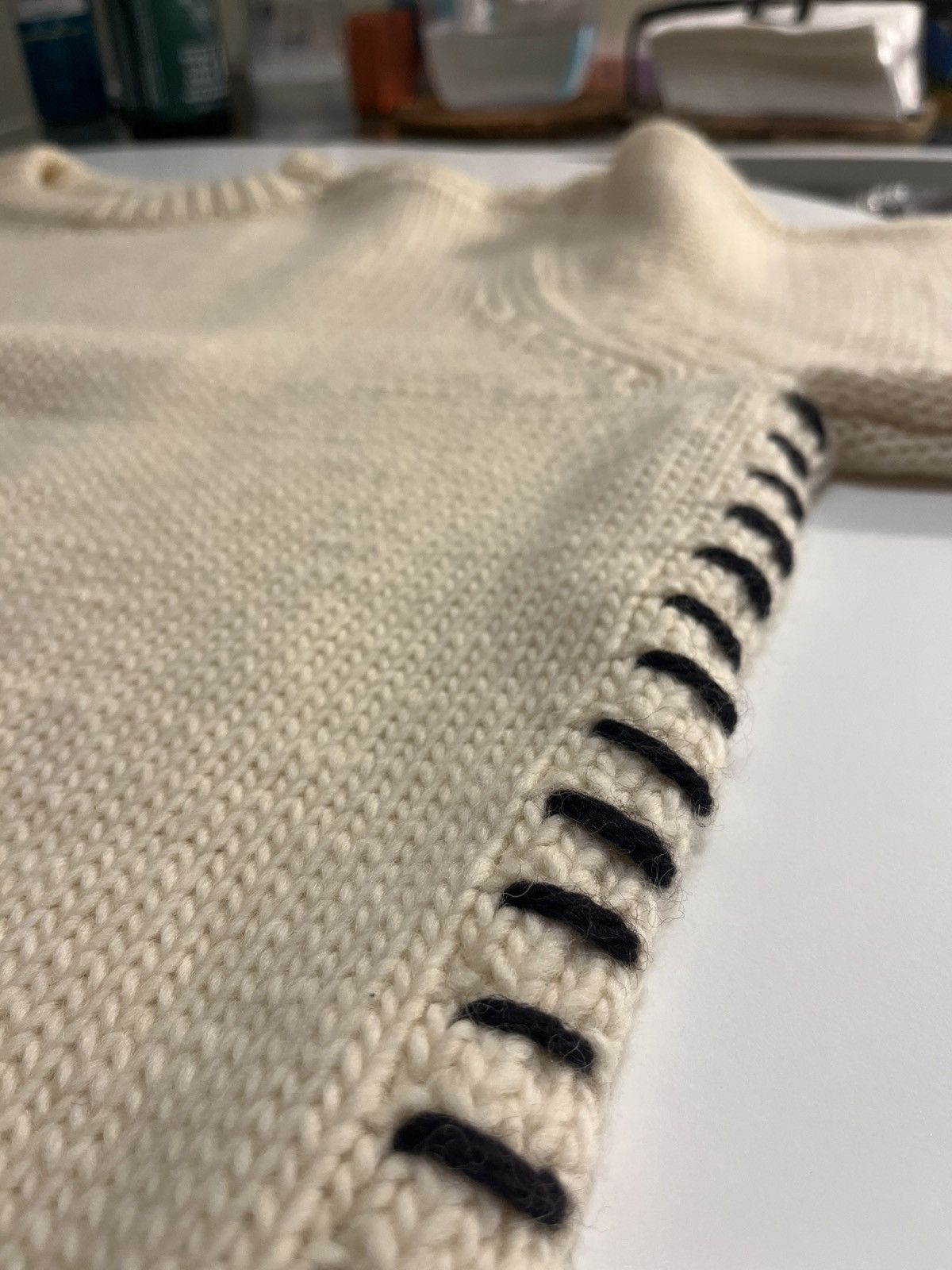 Osklen Osklen Wool Oversized Off-white Knit Sweater Size US M / EU 48-50 / 2 - 8 Thumbnail
