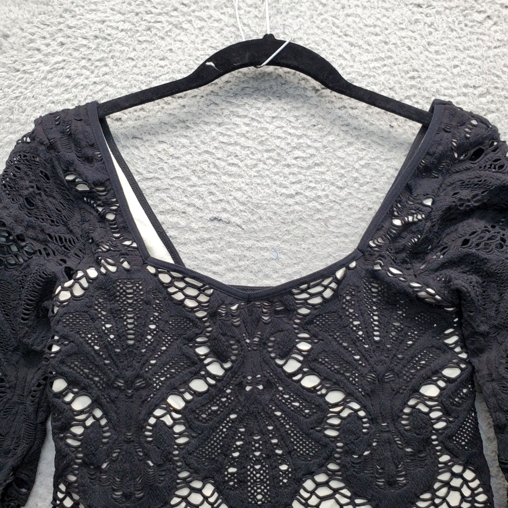 Free People Free People Shift Dress Womens M Black White Inside Lace Overlay Size M / US 6-8 / IT 42-44 - 8 Thumbnail