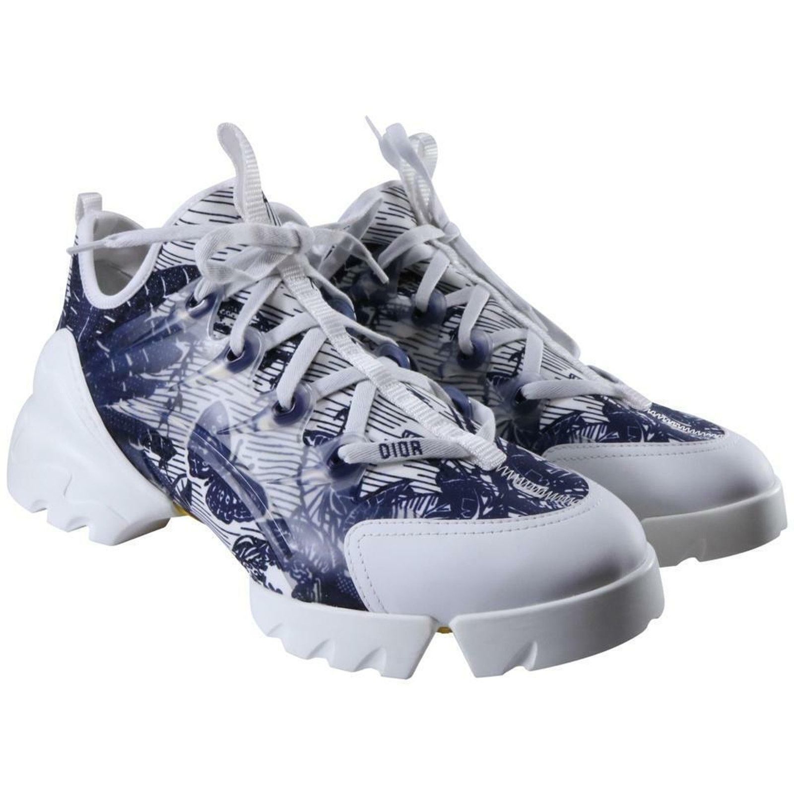 Dior Dior D-Connect Blue White Butterfly Flat Trainer Sneaker 39 Size US 9 / IT 39 - 1 Thumbnail