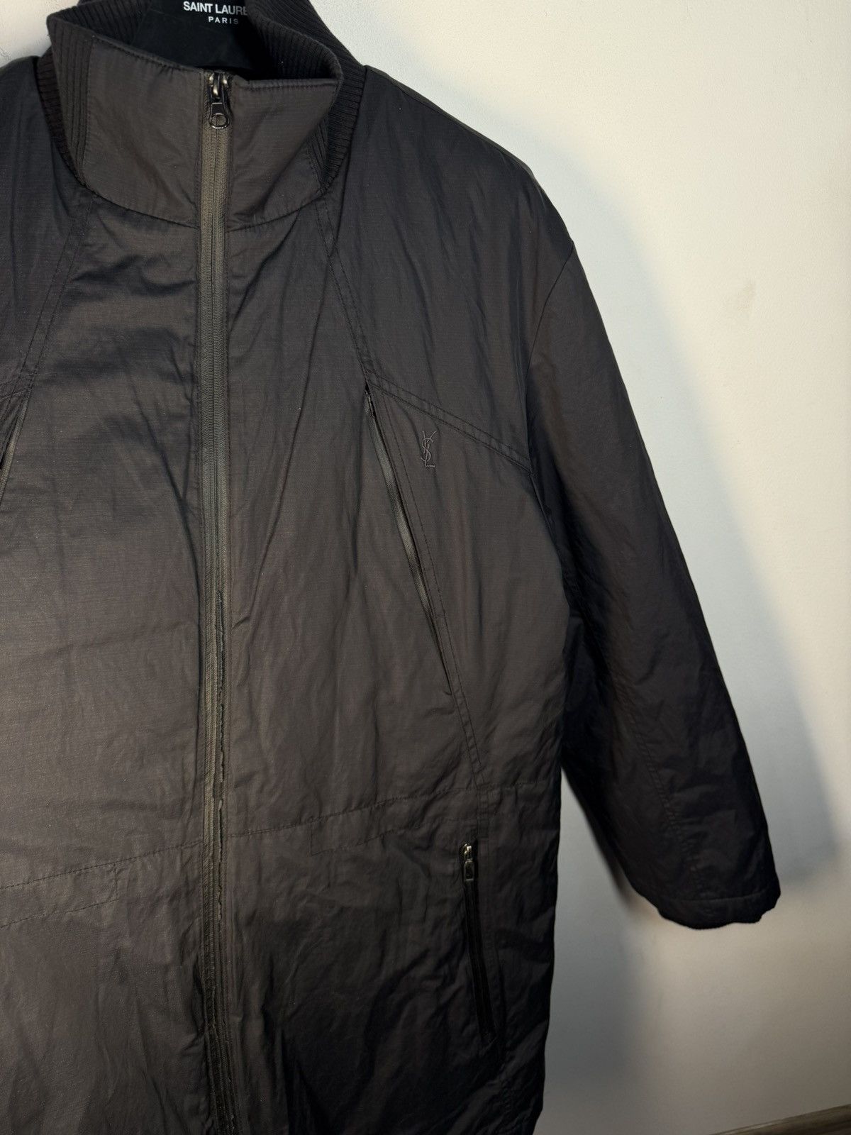 Yves Saint Laurent Warm YSL Jacket Black Padded Long Parka Vintage y2k Size US M / EU 48-50 / 2 - 13 Thumbnail