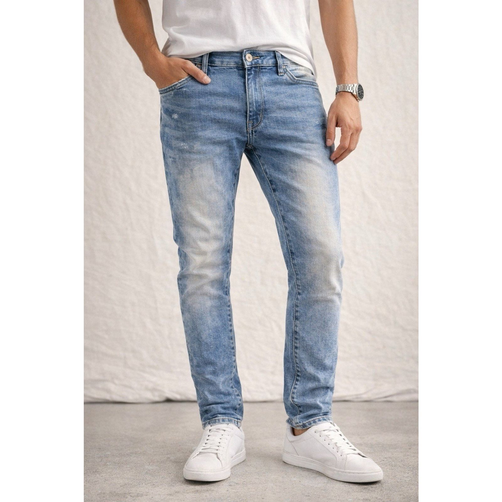 Southpole Southpole Skinny Jeans 34x30 Light Wash Distressed Stretch Size US 34 / EU 50 - 1 Thumbnail