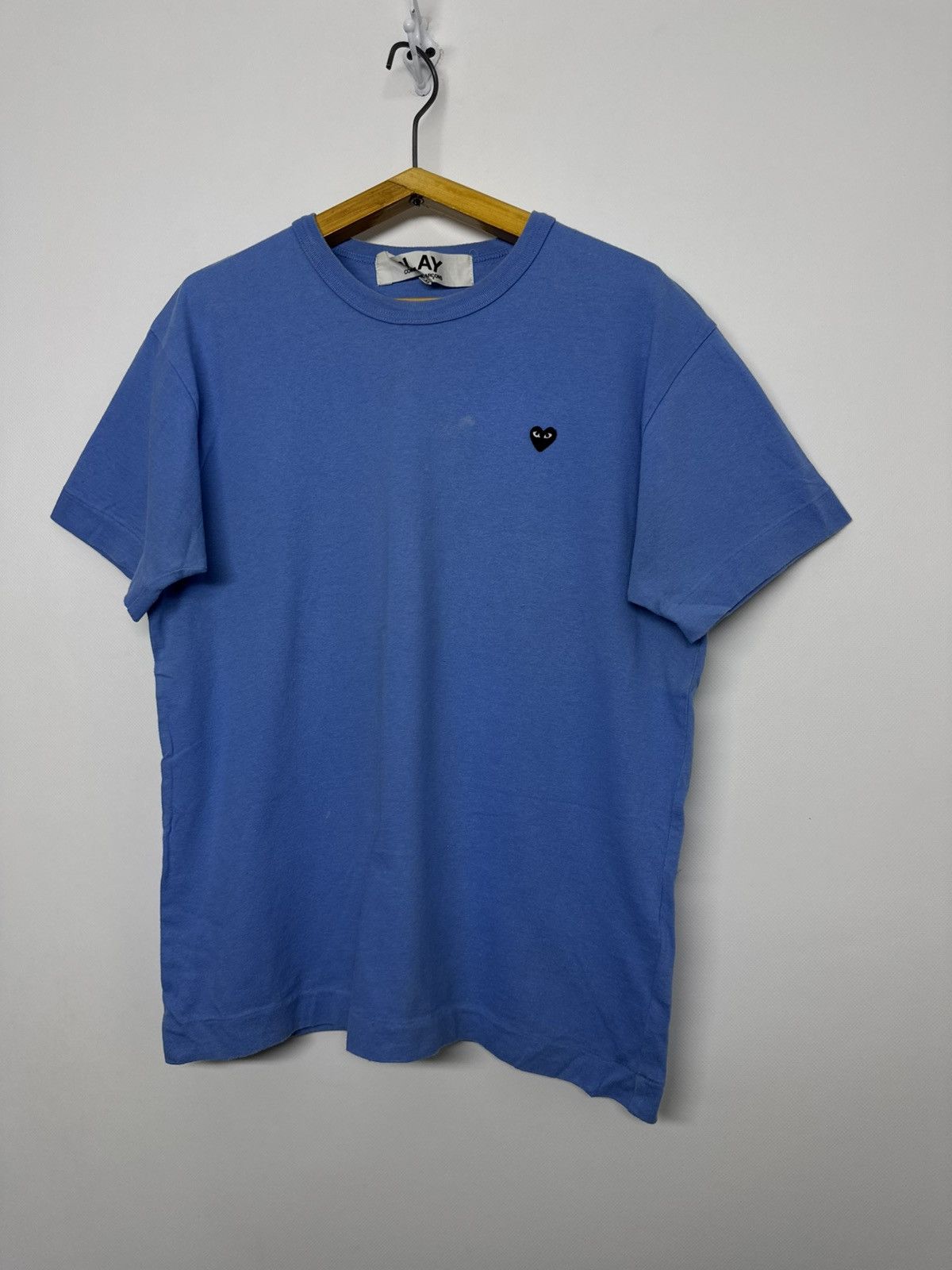 Comme des Garcons Comme Des Garcons PLAY Black Heart Blue Mens Cotton T Shirt Size US M / EU 48-50 / 2 - 5 Thumbnail