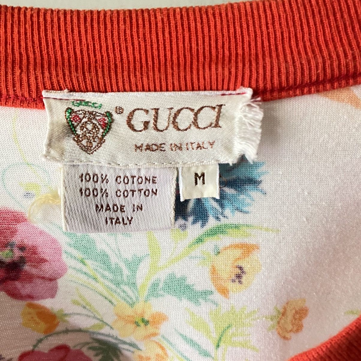Gucci GUCCI Floral Tee with Red Trim & Bow Size M / US 6-8 / IT 42-44 - 6 Thumbnail