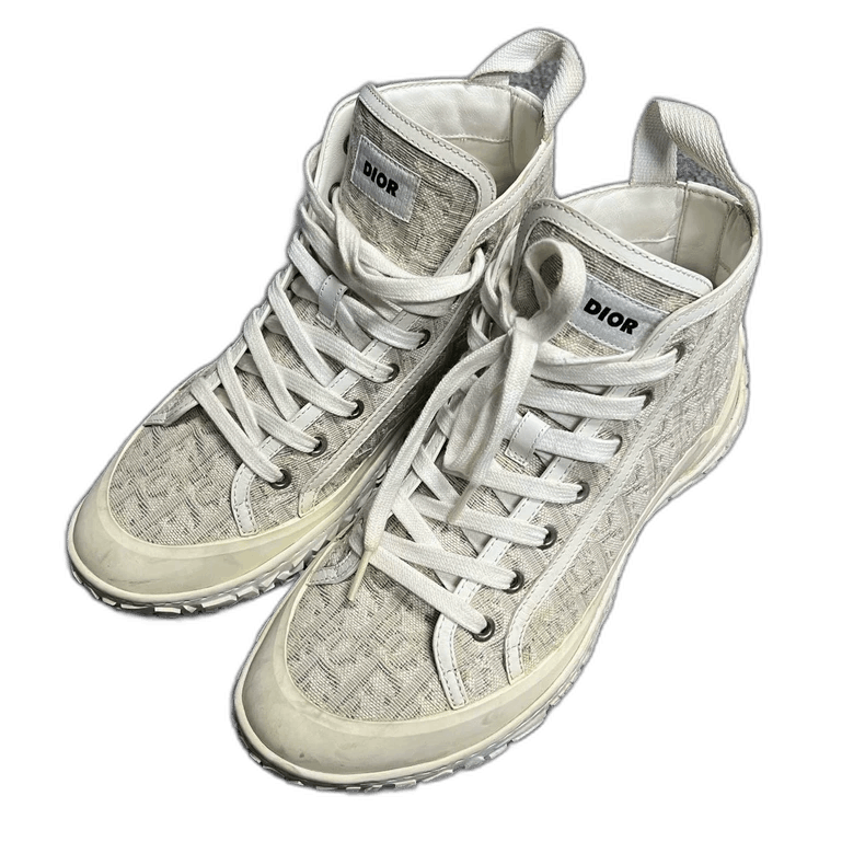Dior Dior White High-Top Casual Sneakers Size US 10.5 / EU 43-44 - 1 Thumbnail