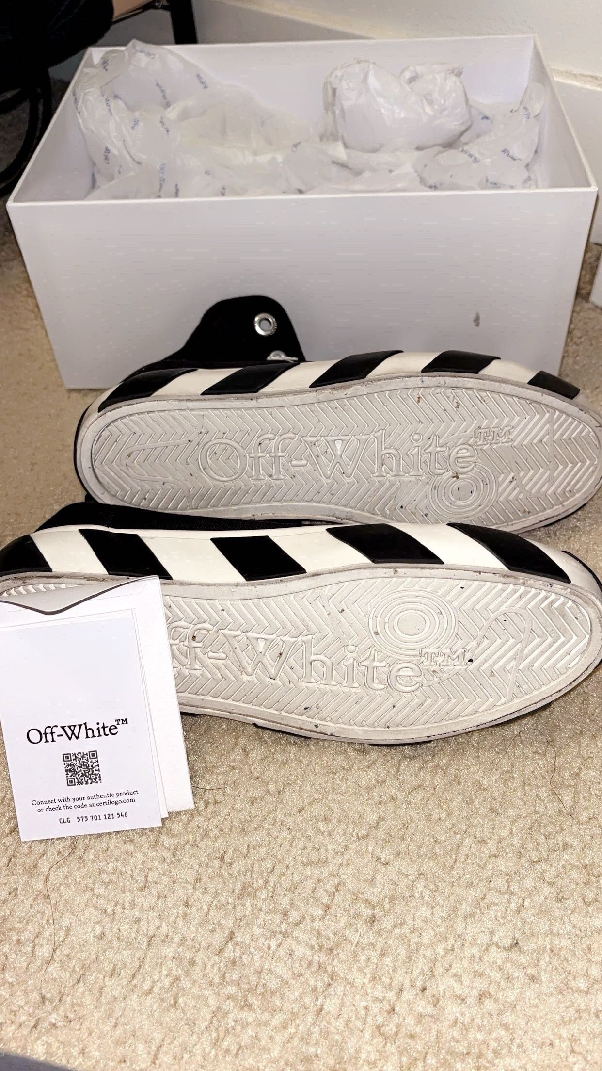 Off-White off-white vulcanized mid canvas black/white Size US 8 / IT 38 - 5 Thumbnail
