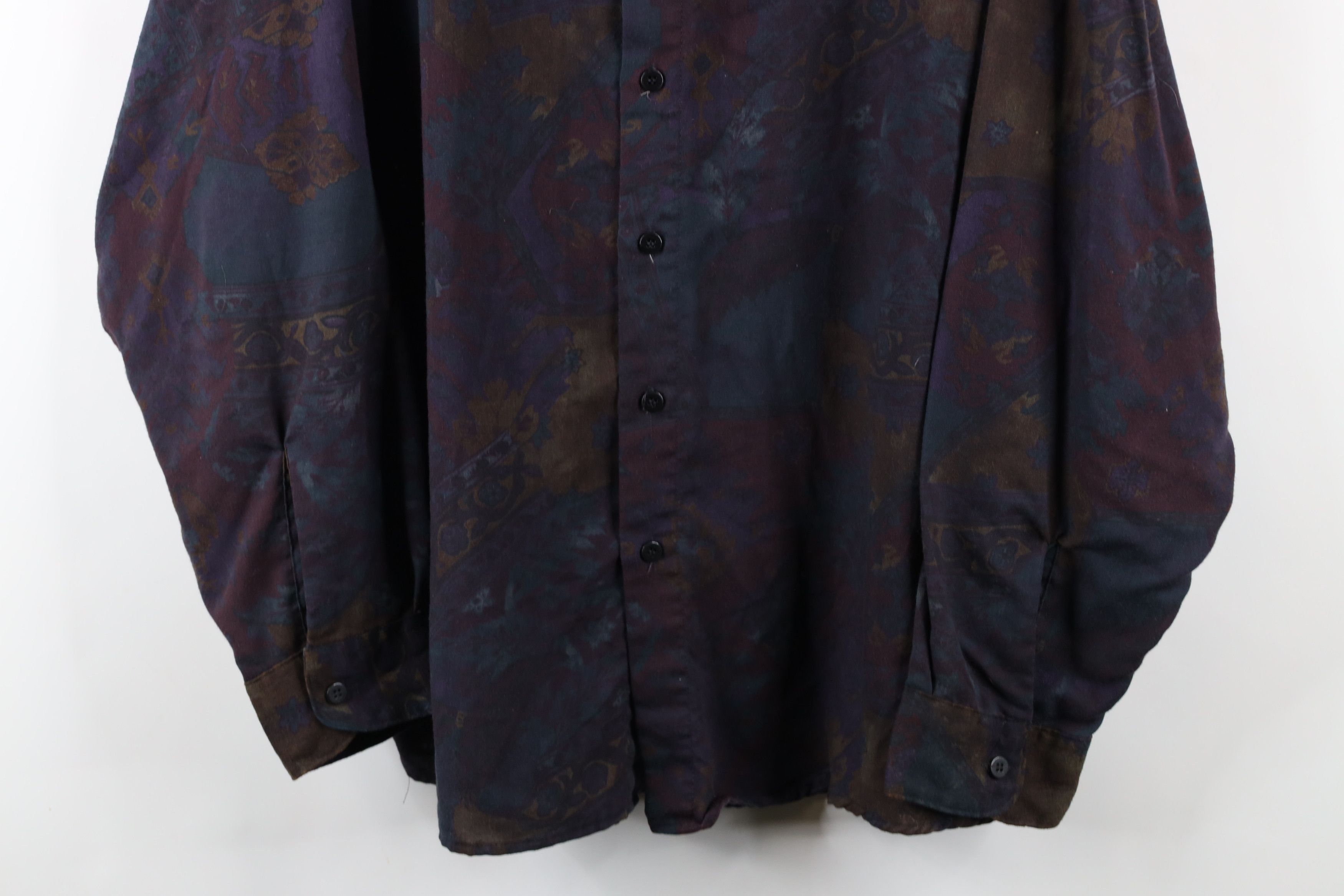 Vintage Vintage 90s Streetwear Paisley Flower Rayon Button Shirt Size US L / EU 52-54 / 3 - 3 Thumbnail