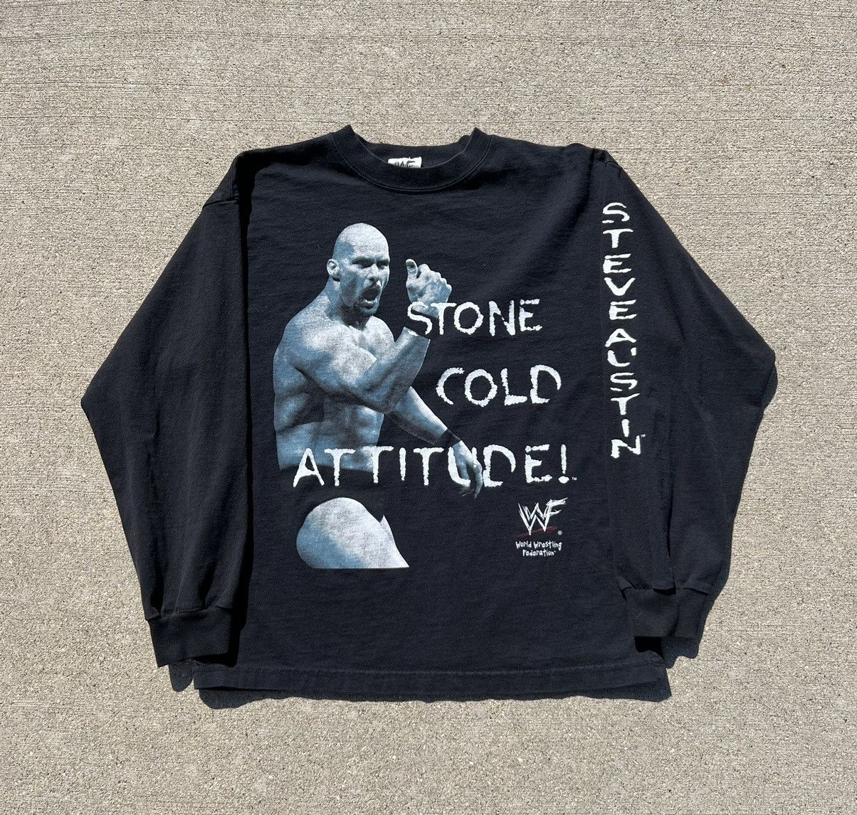 Vintage 1999 WWF Attitude STEVE AUSTIN Stone Cold (XL) Wrestling