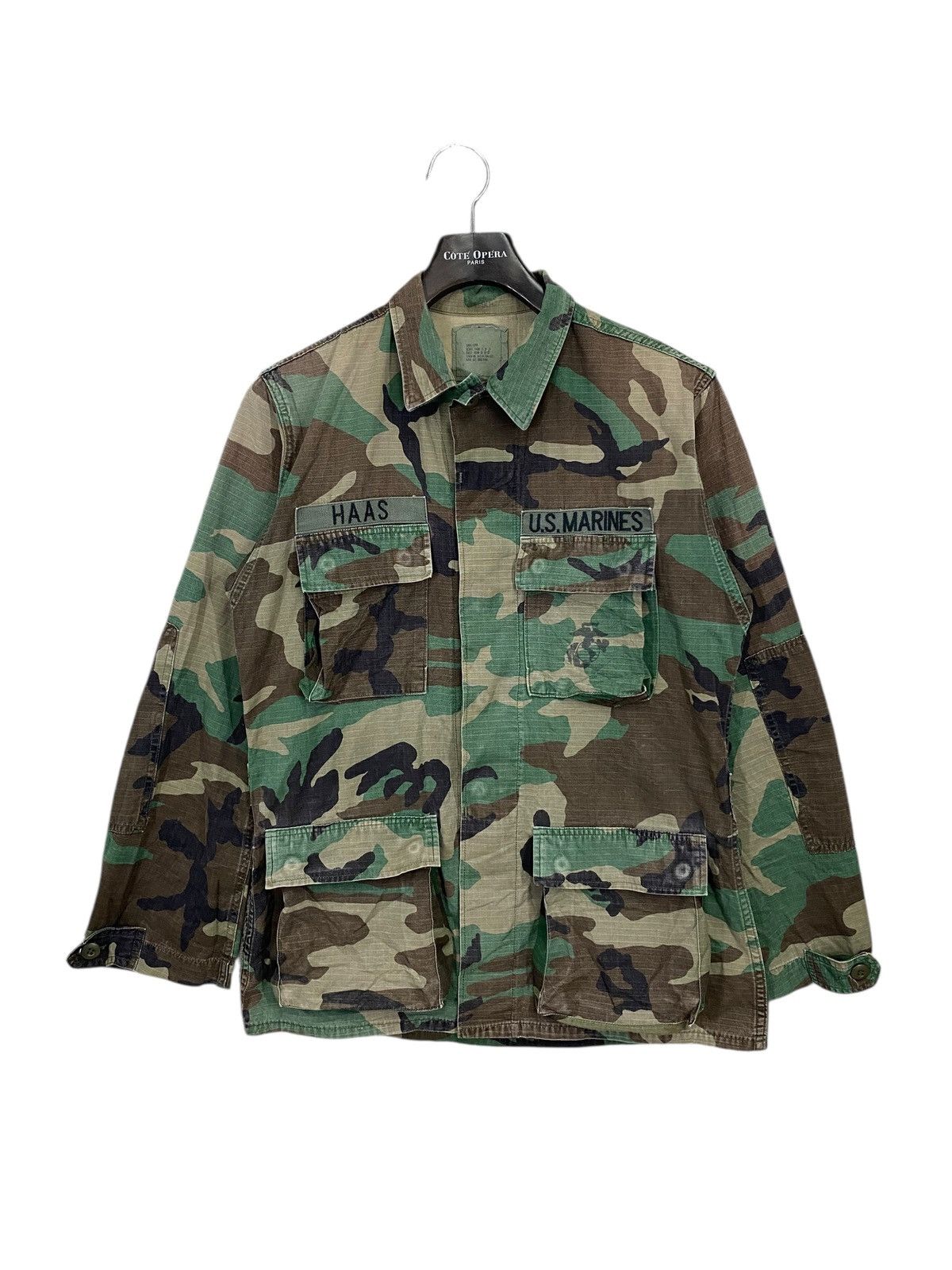Vintage Vintage 80s usmc army camo jacket distressed Size US M / EU 48-50 / 2 - 1 Thumbnail