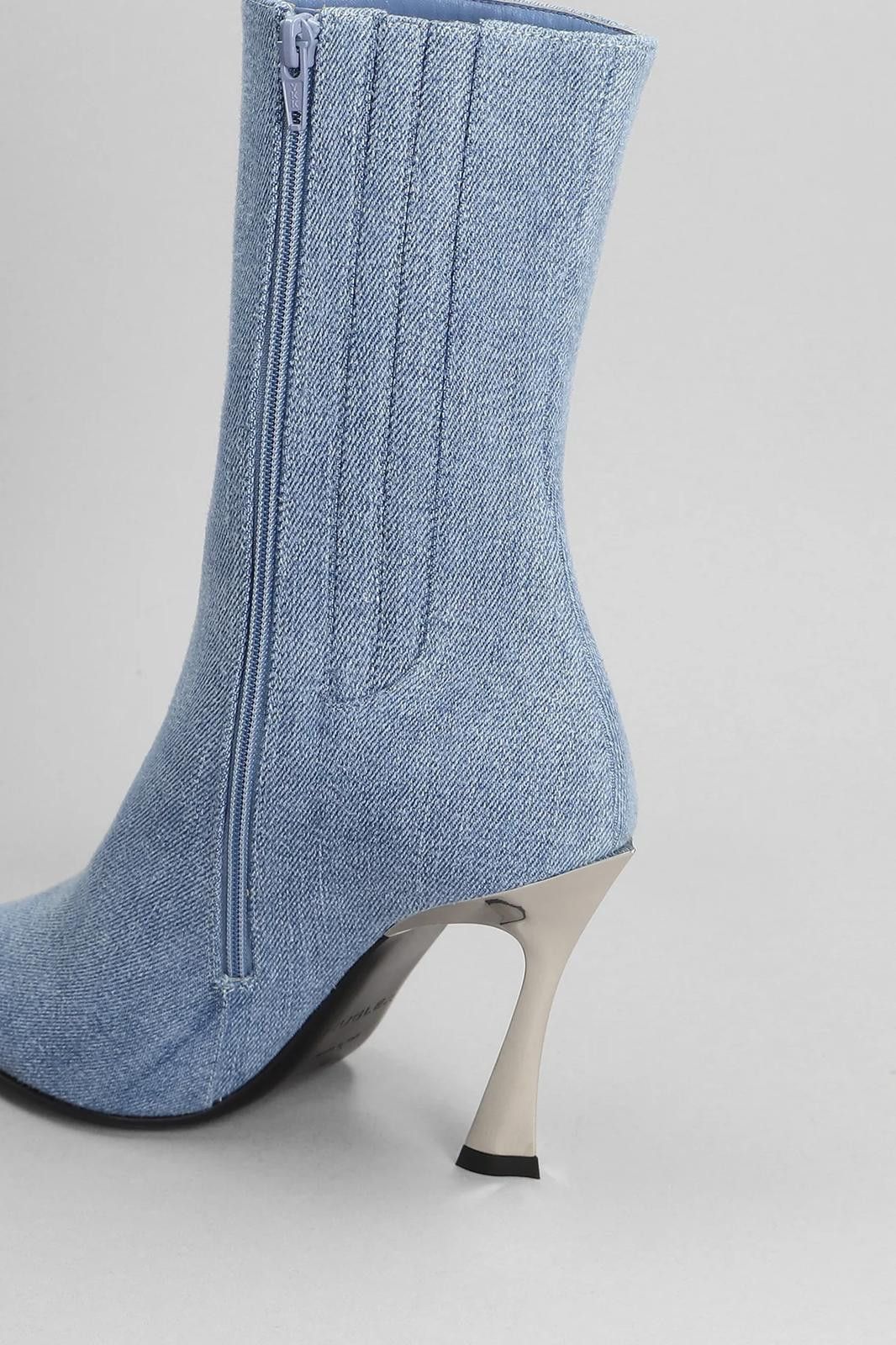Mugler Mugler 95mm Denim ankle boots med.blue Sz9 Ret.$1,395 Size US 9 / IT 39 - 3 Thumbnail