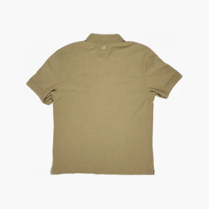 AMI AMIPARIS FW21 Khaki Embroidered Polo Shirt -2507 Size US L / EU 52-54 / 3 - 3 Thumbnail