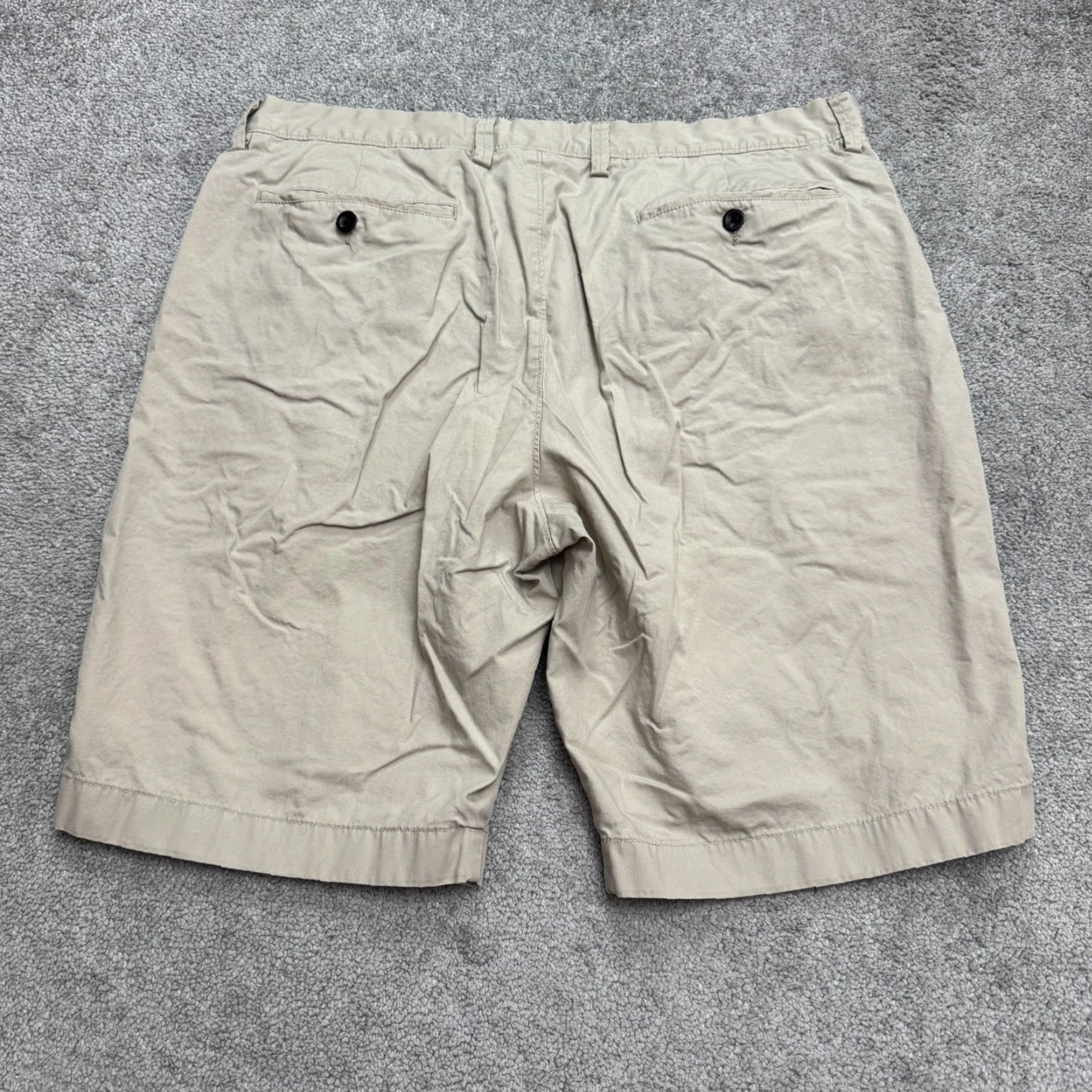 J.Crew J.Crew Mens Chino Shorts 36x11 Khaki Brown Cotton Flat Front Casual Classic Breathable Pockets Summer Season Mens Size US 36 / EU 52 - 2 Thumbnail