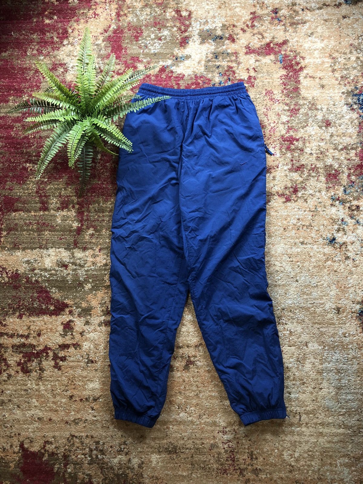 Nike × Vintage 90’s NIKE TRACK PANTS SWOOSH LOGO BAGGY Y2K RETRO Size US 32 / EU 48 - 1 Thumbnail