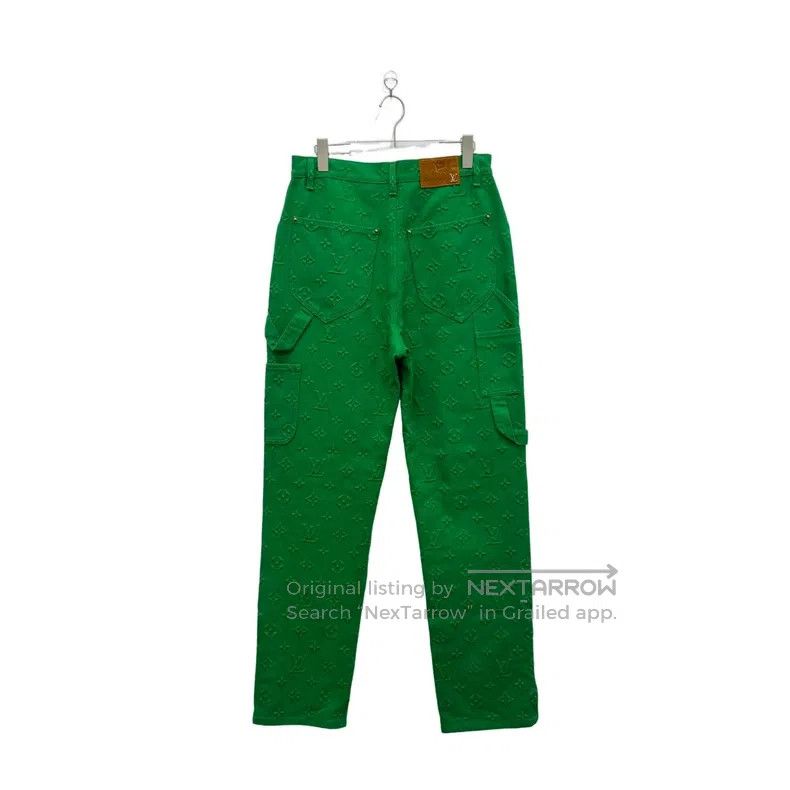 Louis Vuitton Louis Vuitton Green full-print print overalls pants Size US 31 - 2 Thumbnail