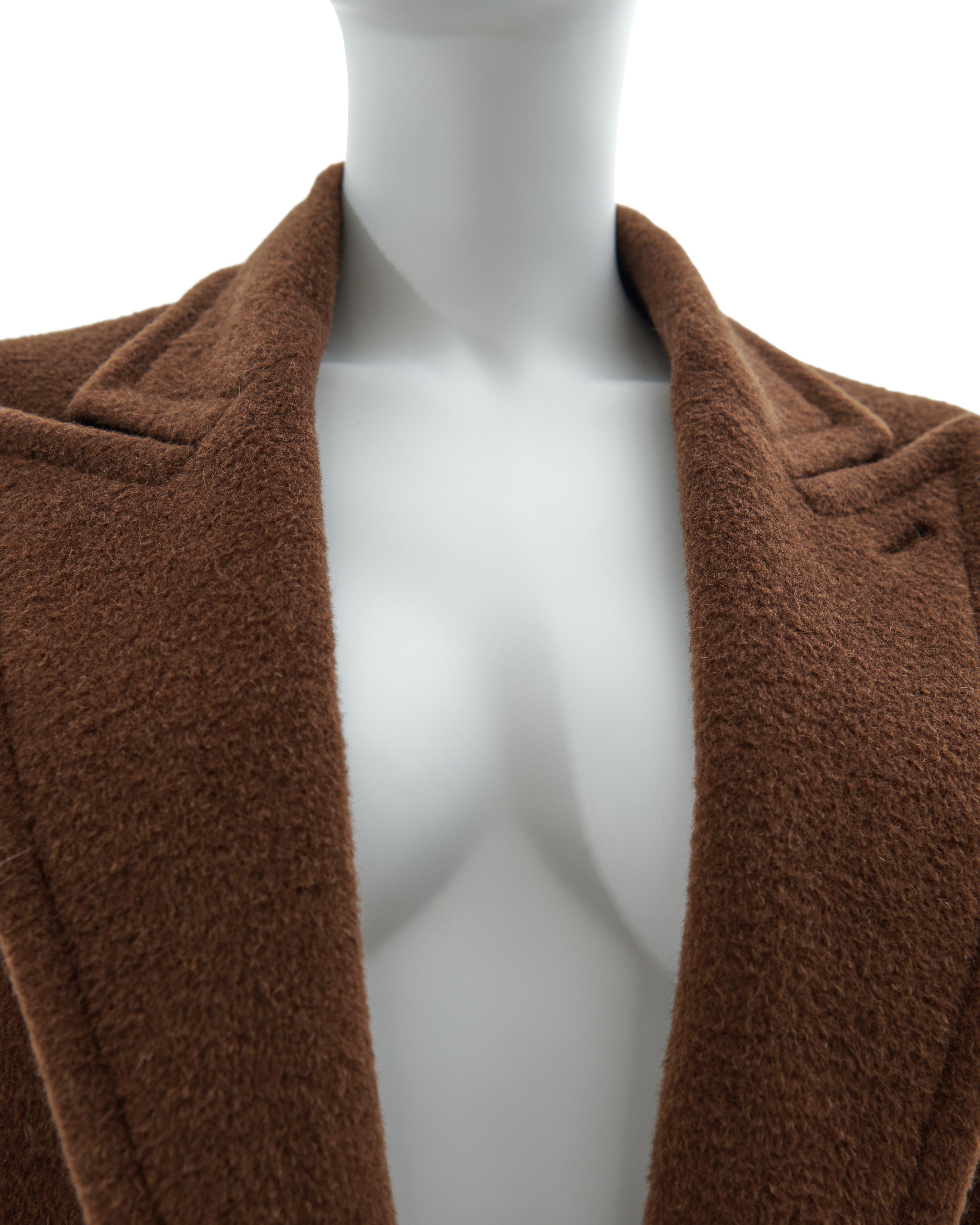 Jean Paul Gaultier F/W 1994 ‘Le Grand Voyage’ Caramel wool coat Size S / US 4 / IT 40 - 7 Thumbnail