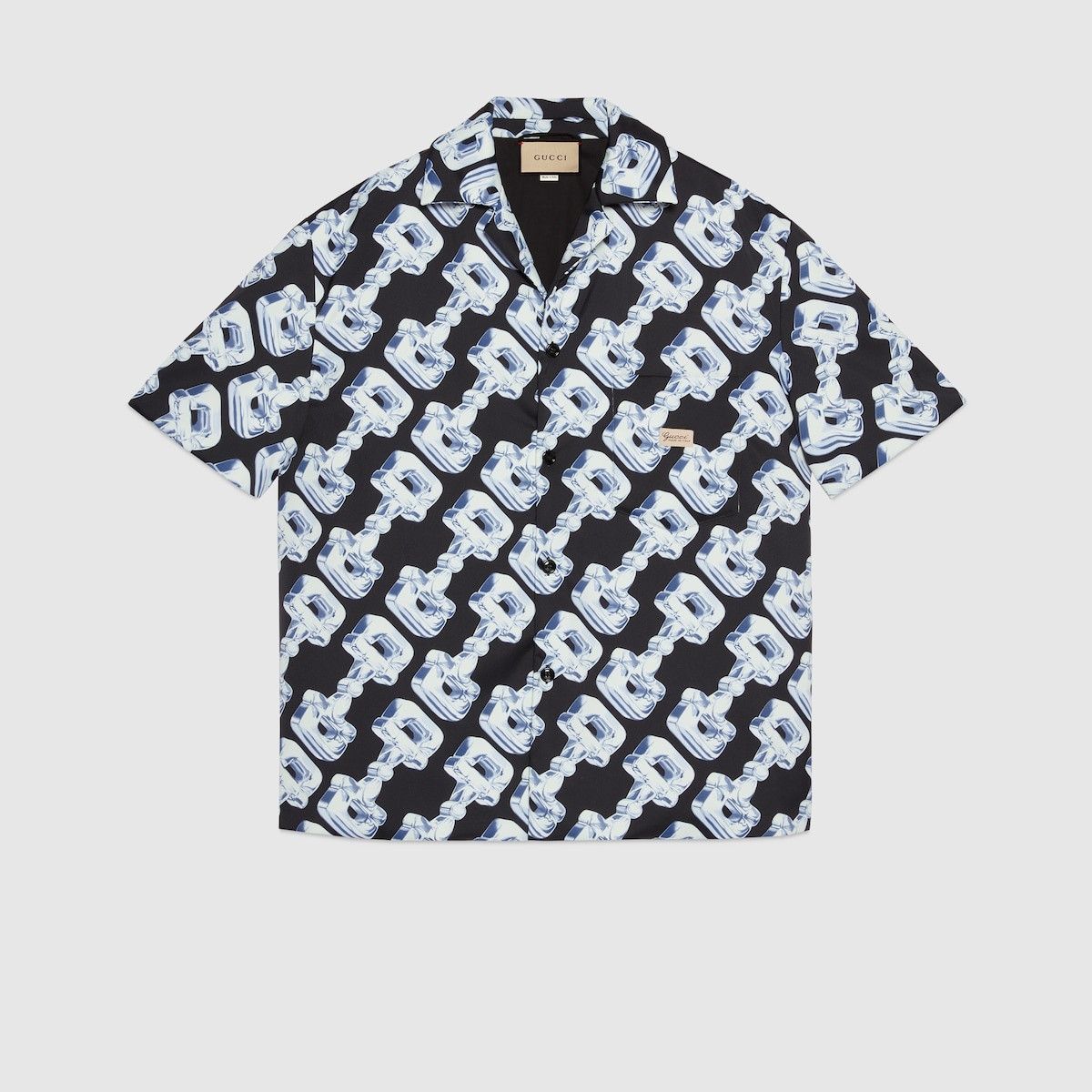 Gucci o1s1wg110225 3D Glass Horsebit Print Fabric Shirt Jacket Size US S / EU 44-46 / 1 - 1 Thumbnail