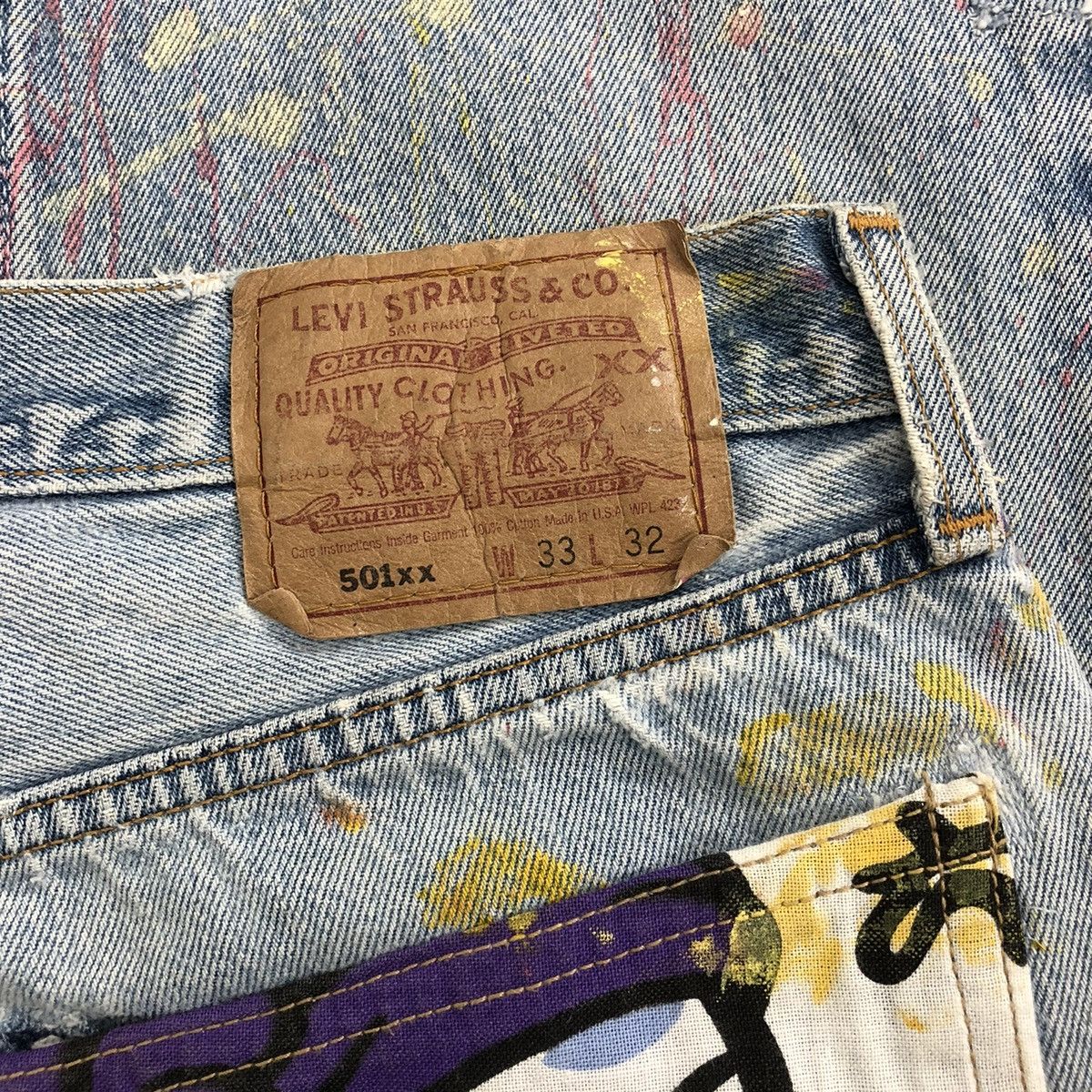 Levi's × Levi's Vintage Clothing Vintage 90s Levis 501XX Paint Splattered Jeans Size US 31 - 17 Thumbnail