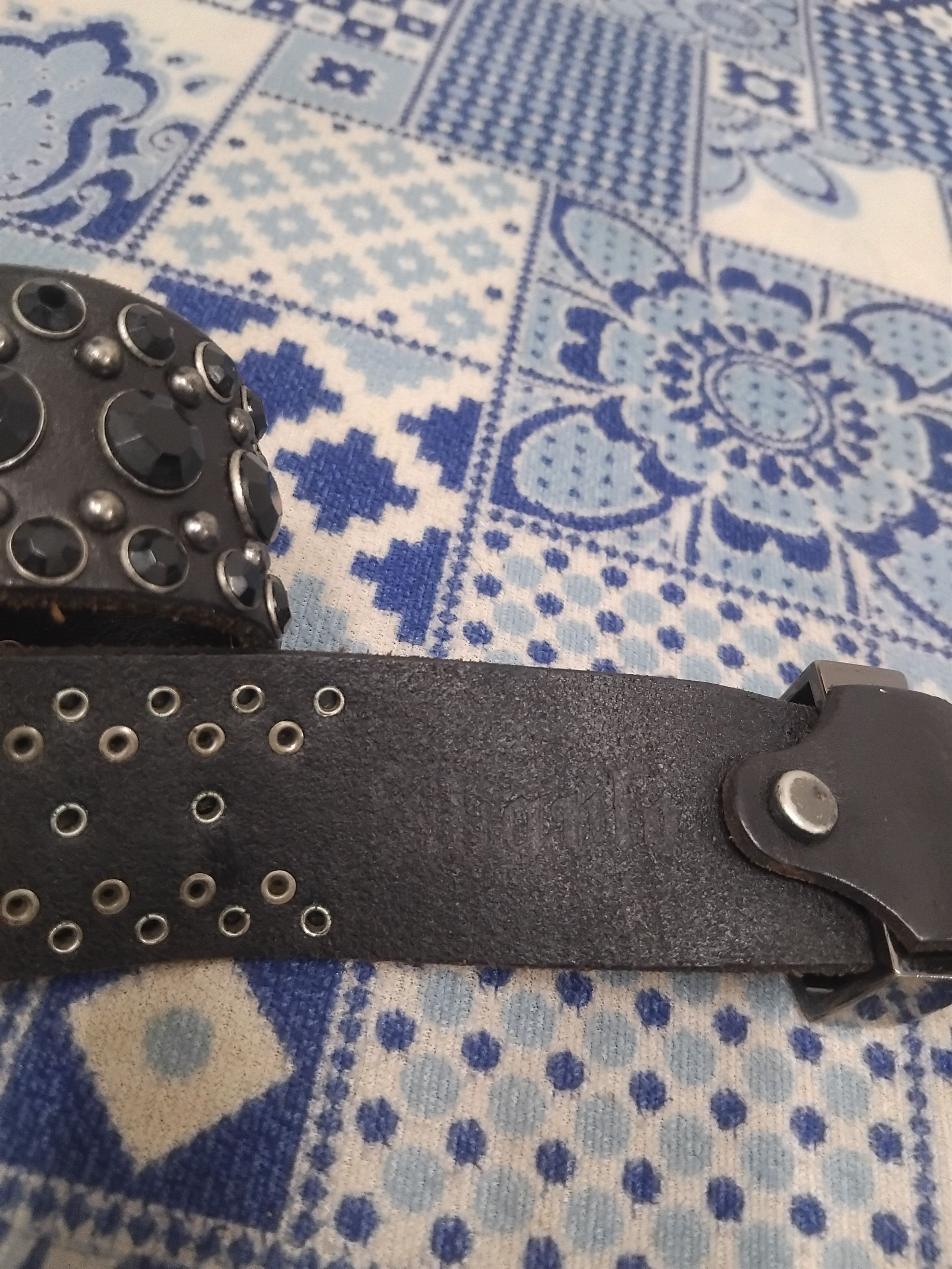 Isamu Katayama Backlash 💥Diablo punk rock leather solid brass belt Size ONE SIZE - 15 Thumbnail