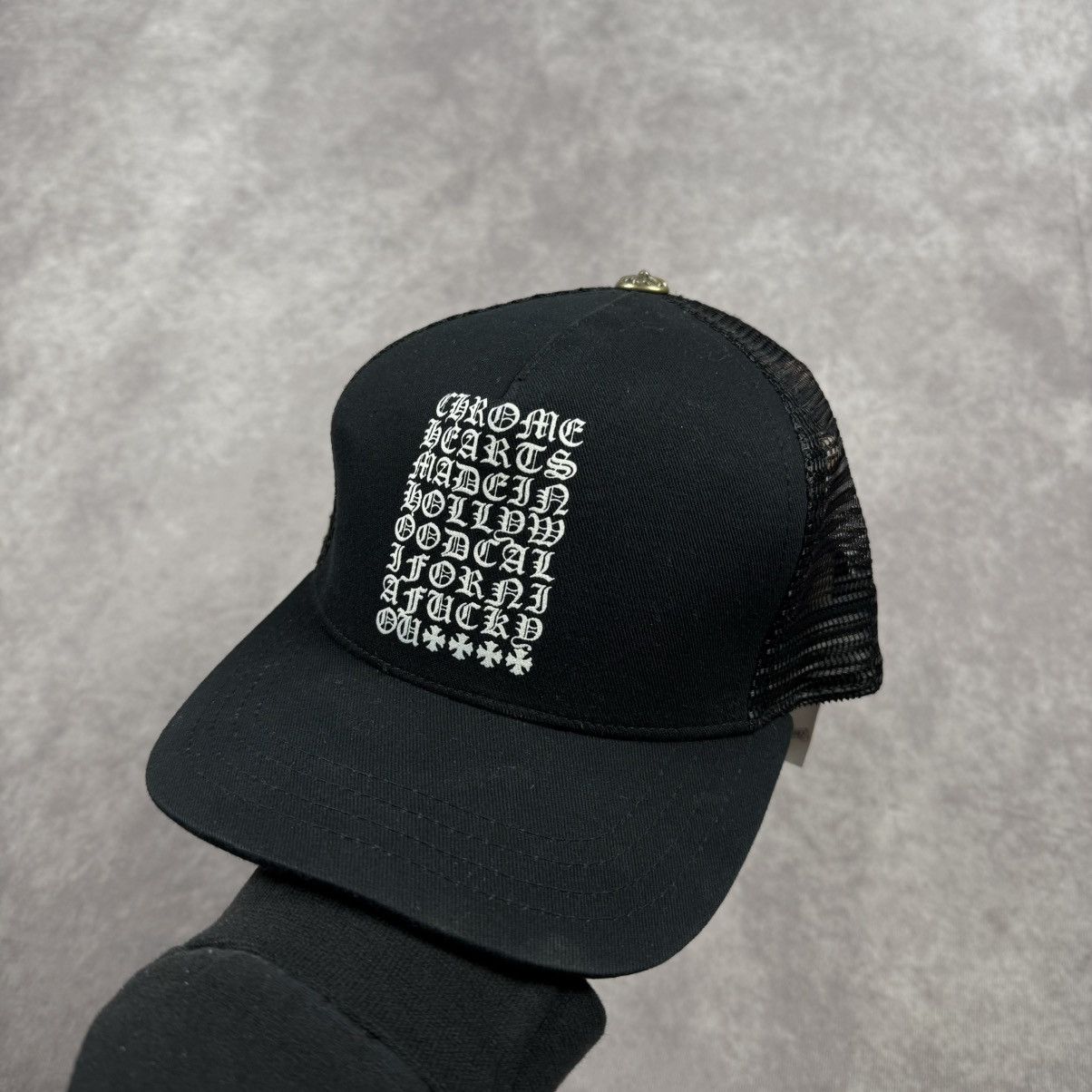 【人気/関税/送料込み】 Chrome Hearts Vertical Logo Hat Black Chrome Hearts Black Vertical-Logo Hat | INC STYLE