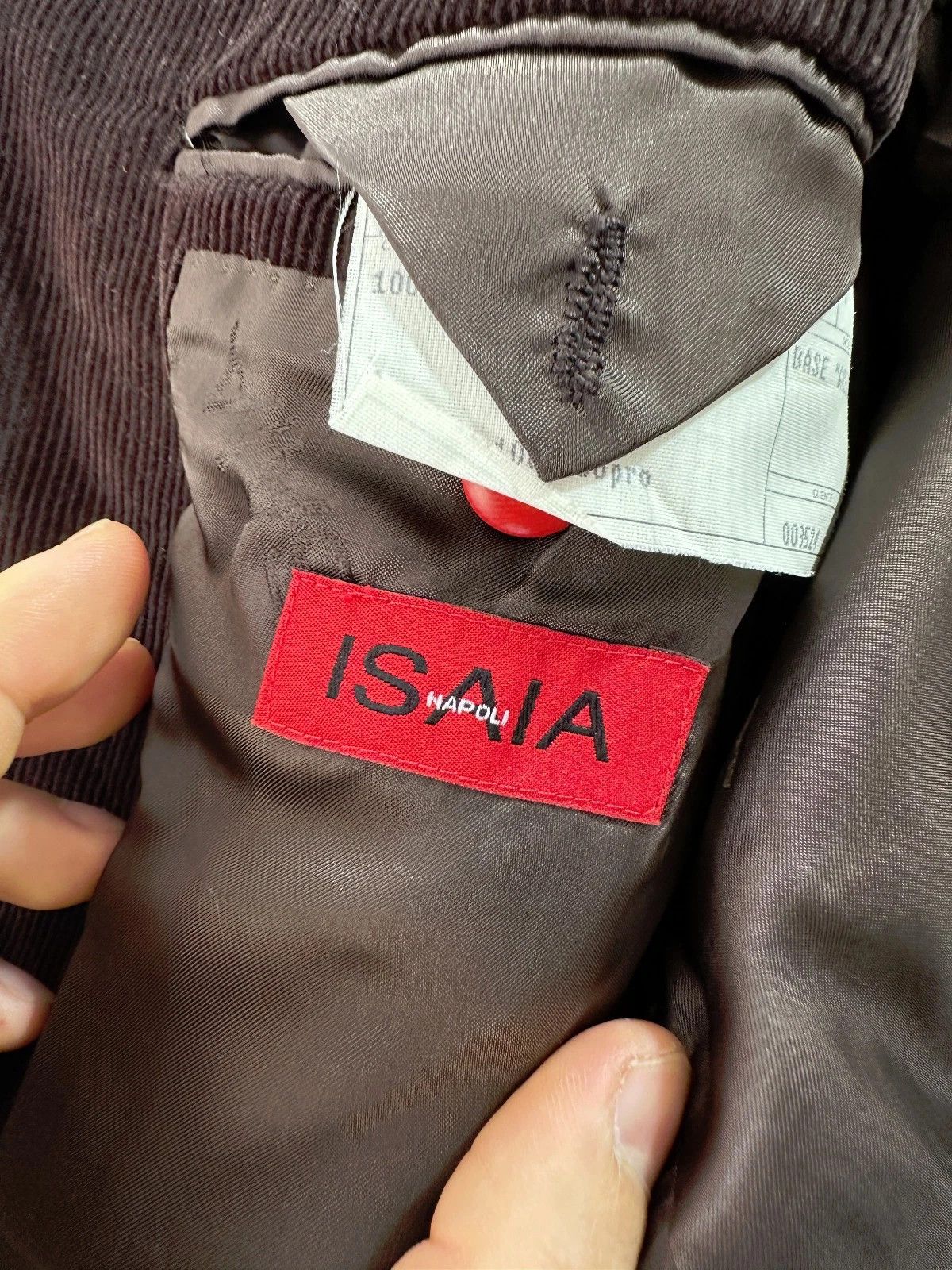 Isaia Rare Isaia Napoli Brown Corduroy Blazer Size 54 Drop 7R Size 54R - 3 Thumbnail