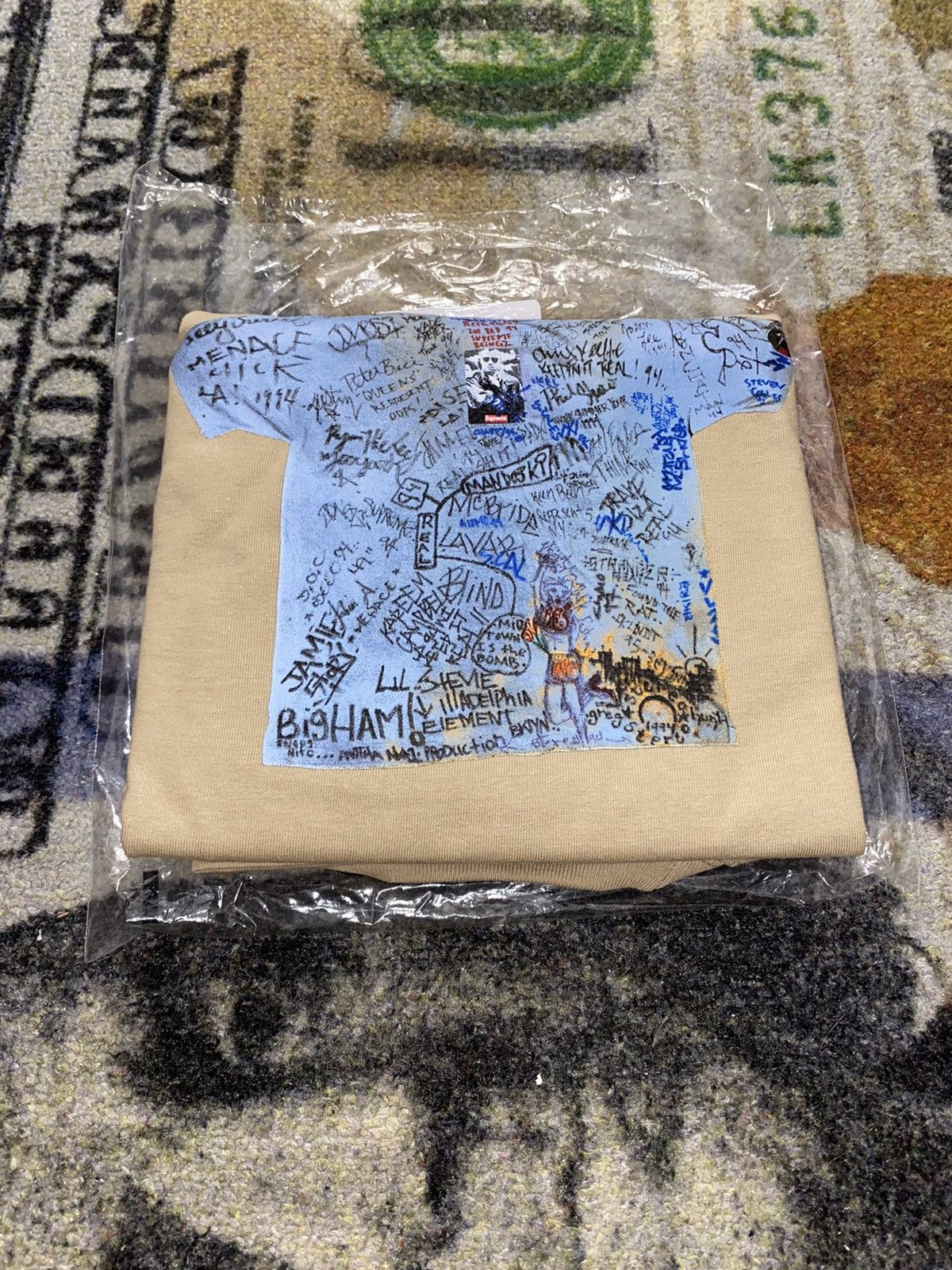 image of Supreme 30Th Anniversary First Tee in Tan, Men's (Size XL)