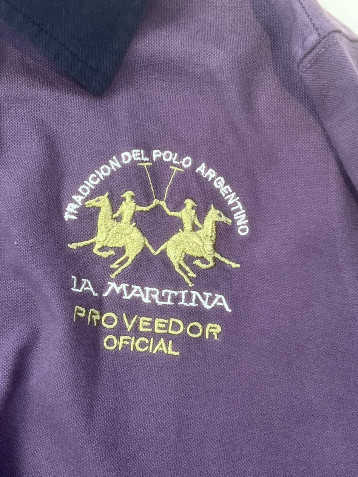 La Martina La Martina Polo Rugby Shirt 2006 Purple Size M Rare Vintage Size US M / EU 48-50 / 2 - 8 Thumbnail