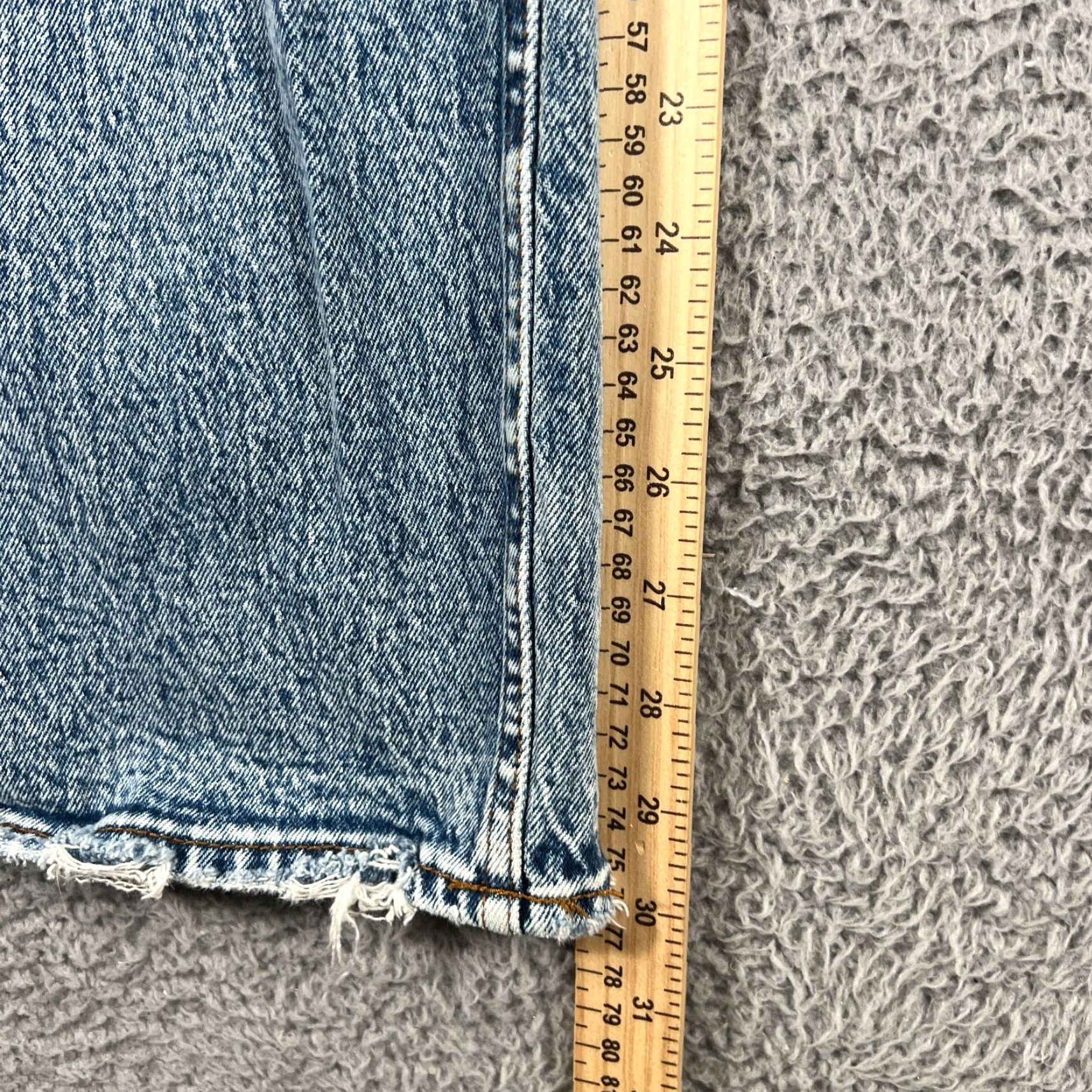 Abercrombie & Fitch Abercrombie & Fitch Jeans 90s Straight High Rise 29/8 Denim Light Wash Women Regular 5-Pocket Blue Cotton Denim Jeans Size 30" / US 8 / IT 44 - 3 Thumbnail