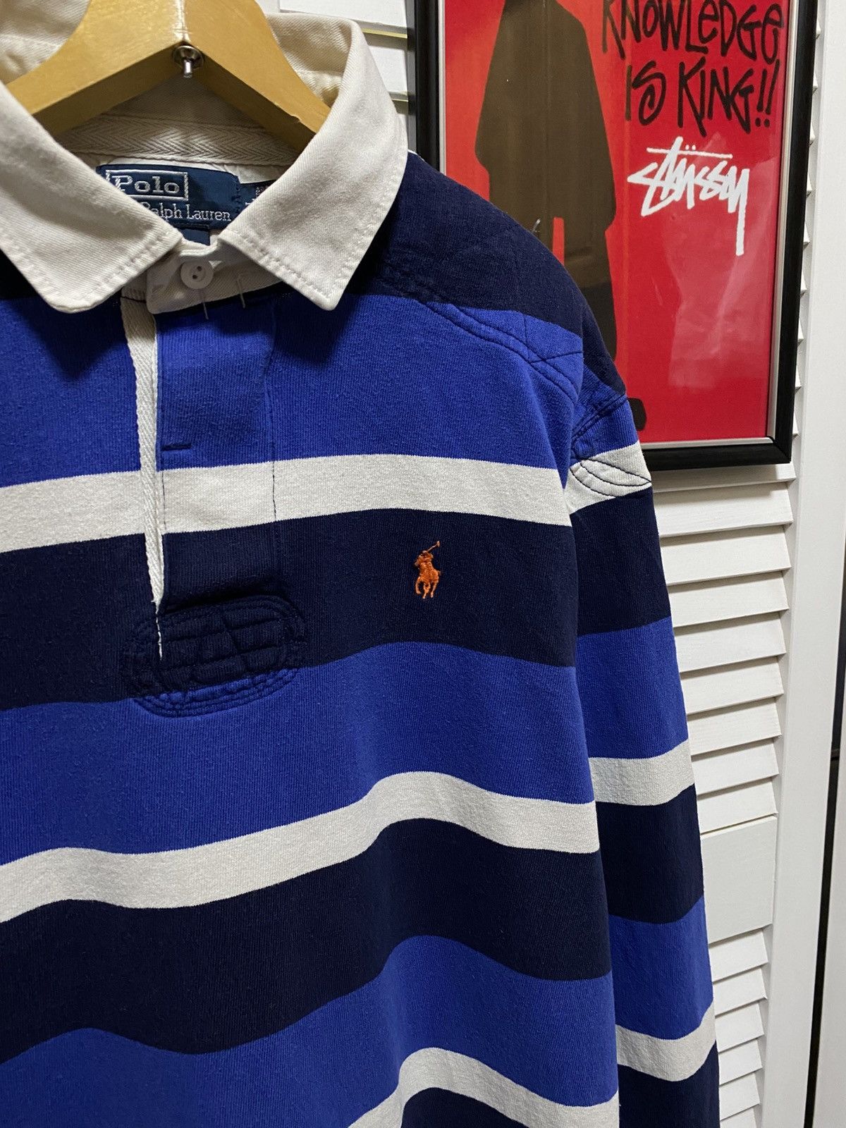 Polo Ralph Lauren Vintage Polo Ralph Lauren T Shirt Long Sleeve Rugby Striped Size US L / EU 52-54 / 3 - 3 Thumbnail