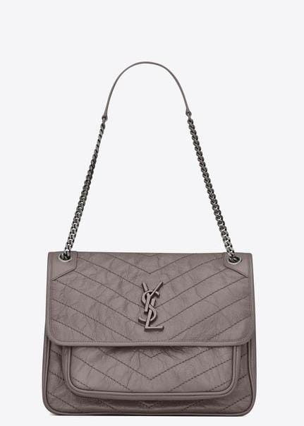 Saint Laurent Paris o1s1wg110924 Size: OS / Niki Large Leather Bag in Fog Grey Size ONE SIZE - 1 Thumbnail