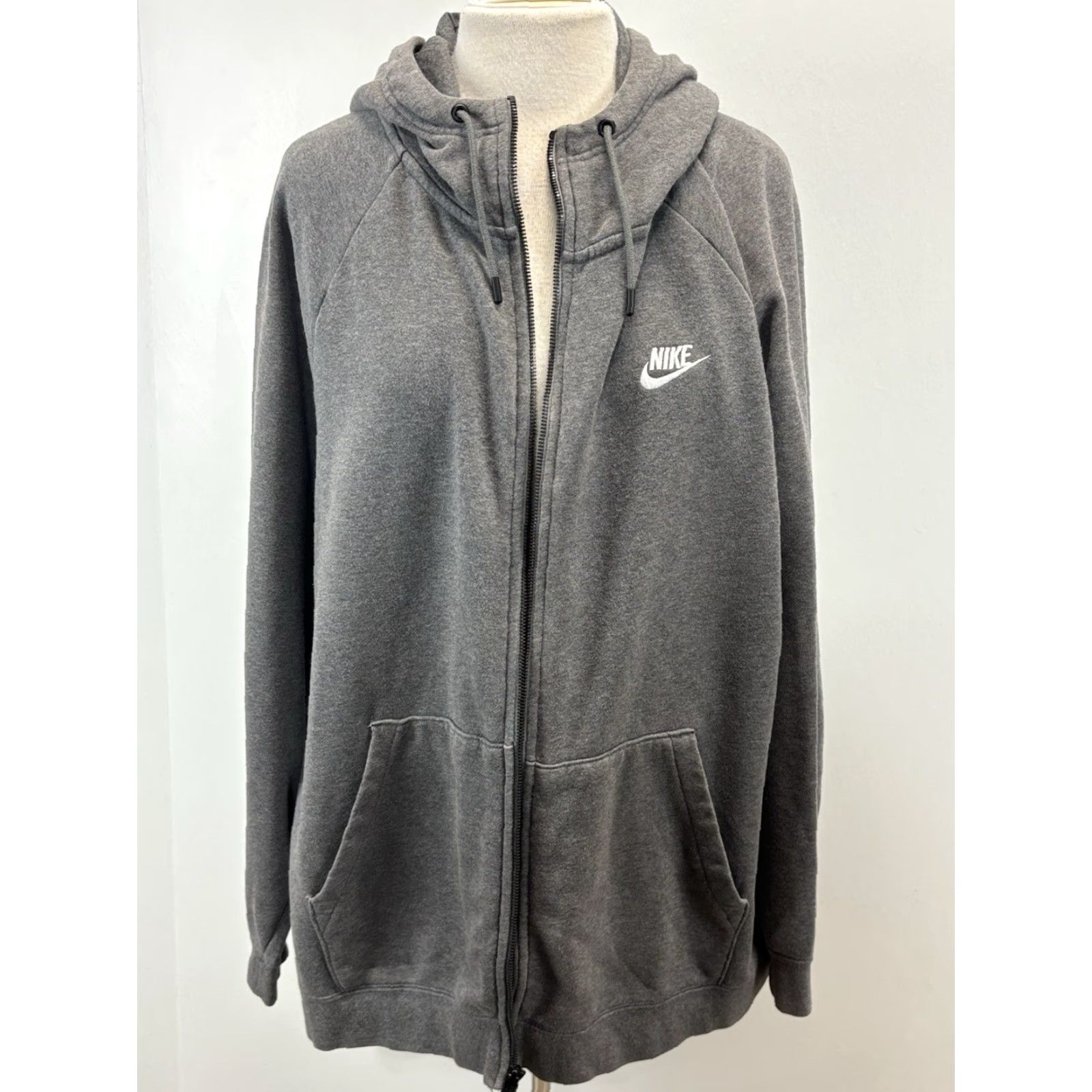 Nike Nike Sportswear Club Fleece Hoodie Sweatshirt Women’s 2X Plus Grey Full Zip Size XXL / US 16-18 / IT 52-54 - 6 Thumbnail