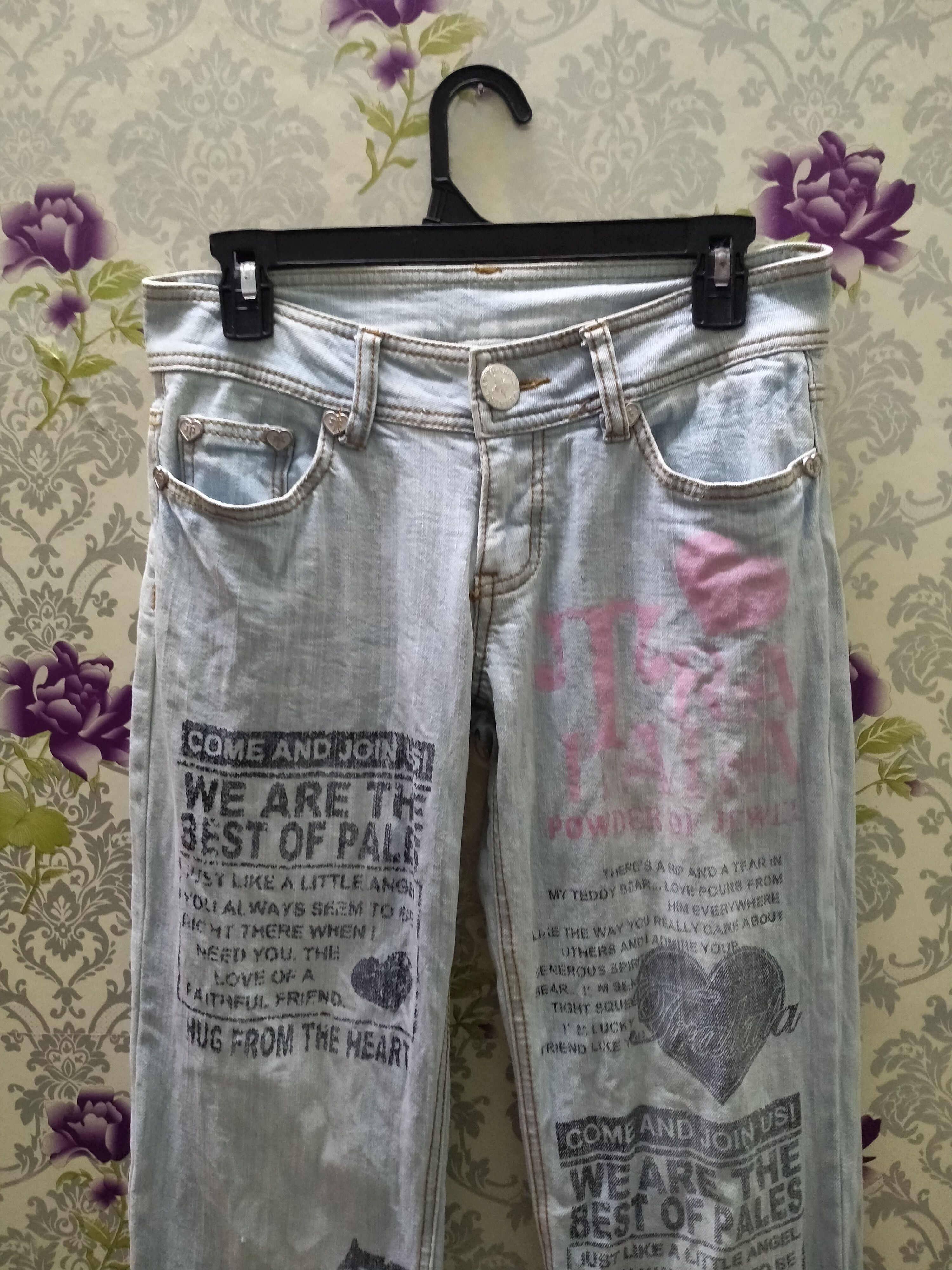 Hysteric Glamour × Japanese Brand Tralala buttefly slim jeans multi logo Size US 30 / EU 46 - 2 Thumbnail
