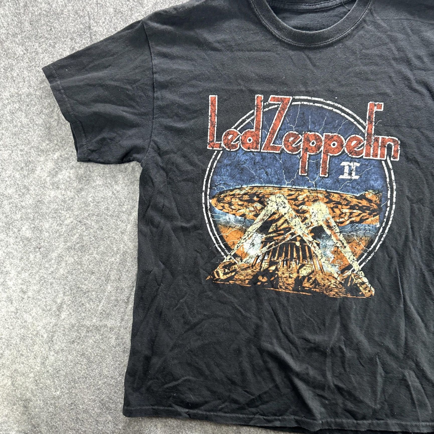 Vintage Led Zeppelin Shirt Medium Black Rock Band Graphic Album Tee Mens Size US M / EU 48-50 / 2 - 3 Thumbnail