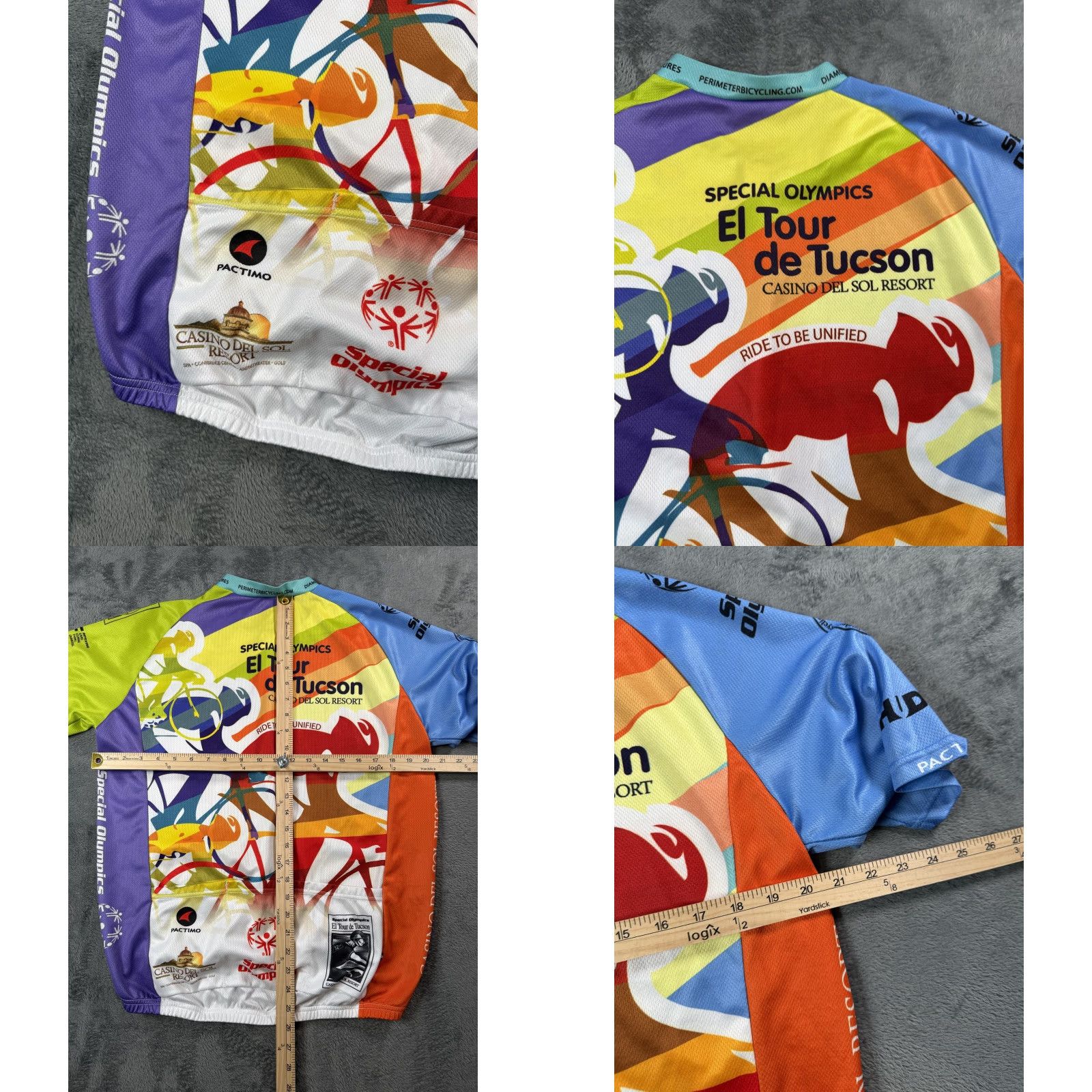 Pactimo Jersey Mens XL El Tour de Tucson Special Olympics Full Zip