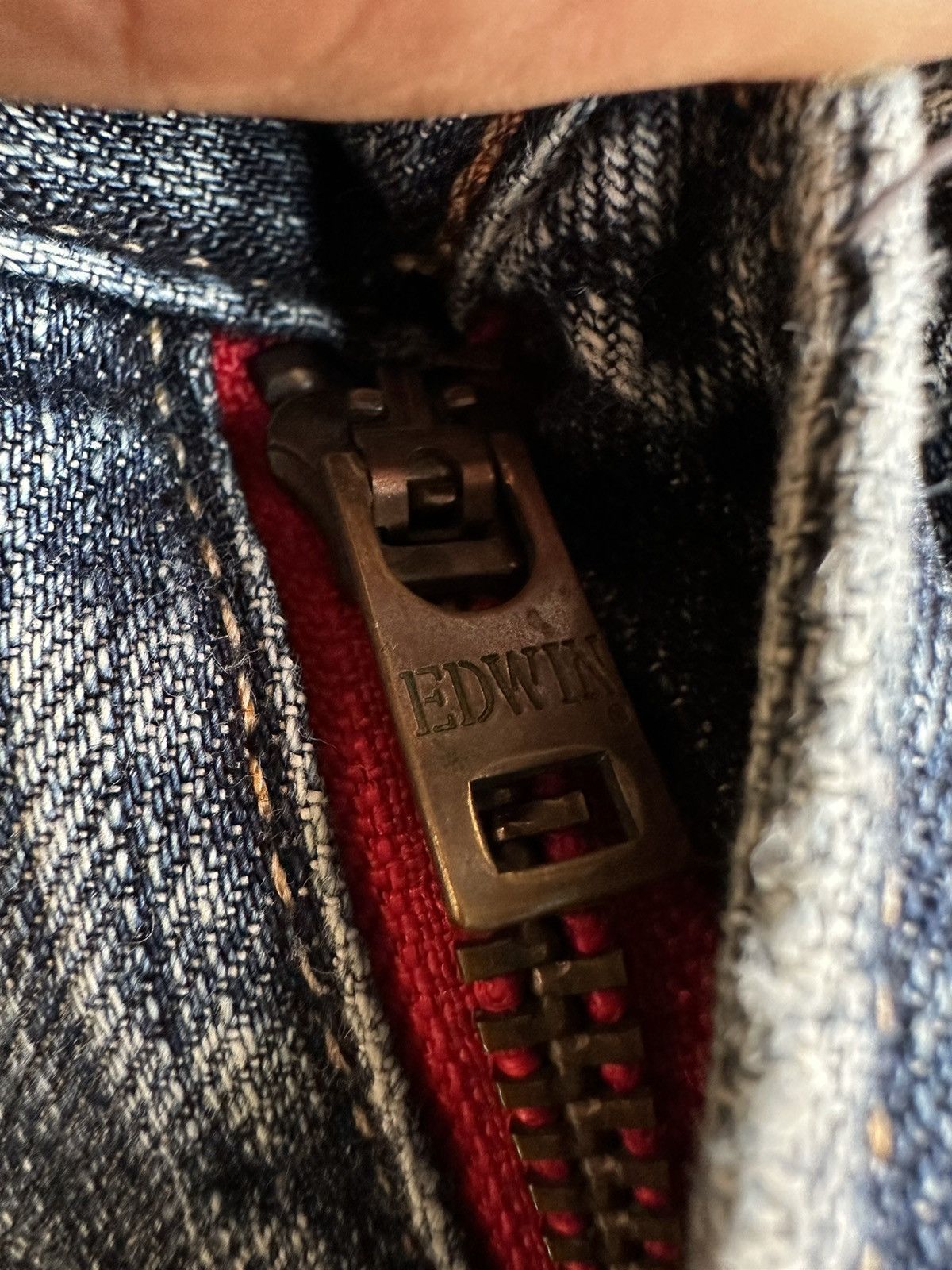 14th Addiction Edwin Blue Trip 5001 Patches Flare Vintage Denim D516 Size US 28 / EU 44 - 15 Thumbnail