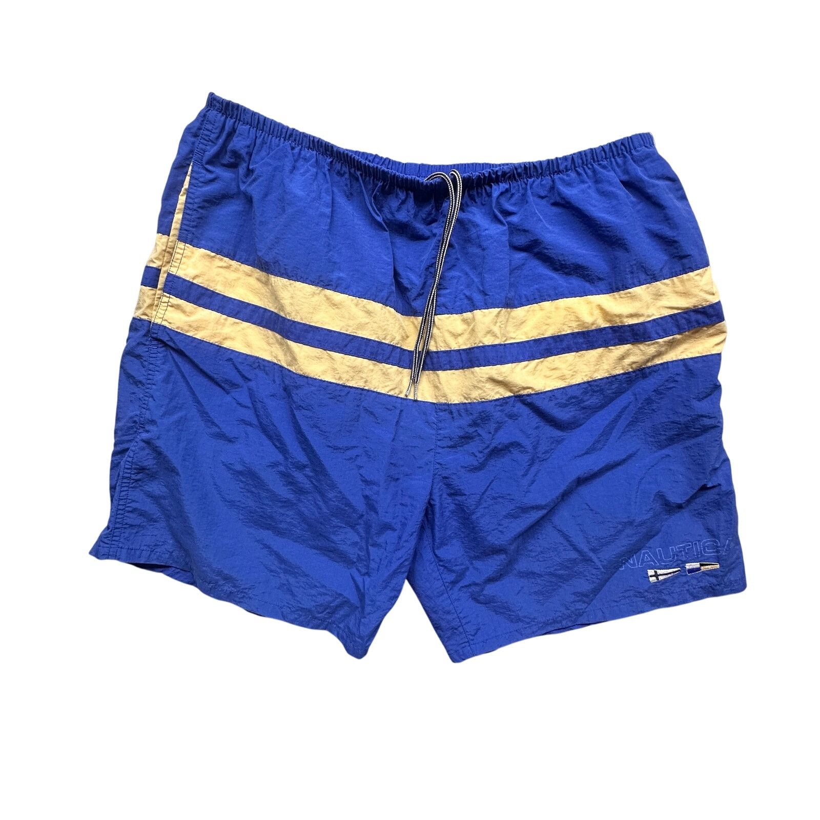 Nautica Vintage 90s Nautica Trunks Shorts Mens Large Blue Size US 35 - 1 Thumbnail