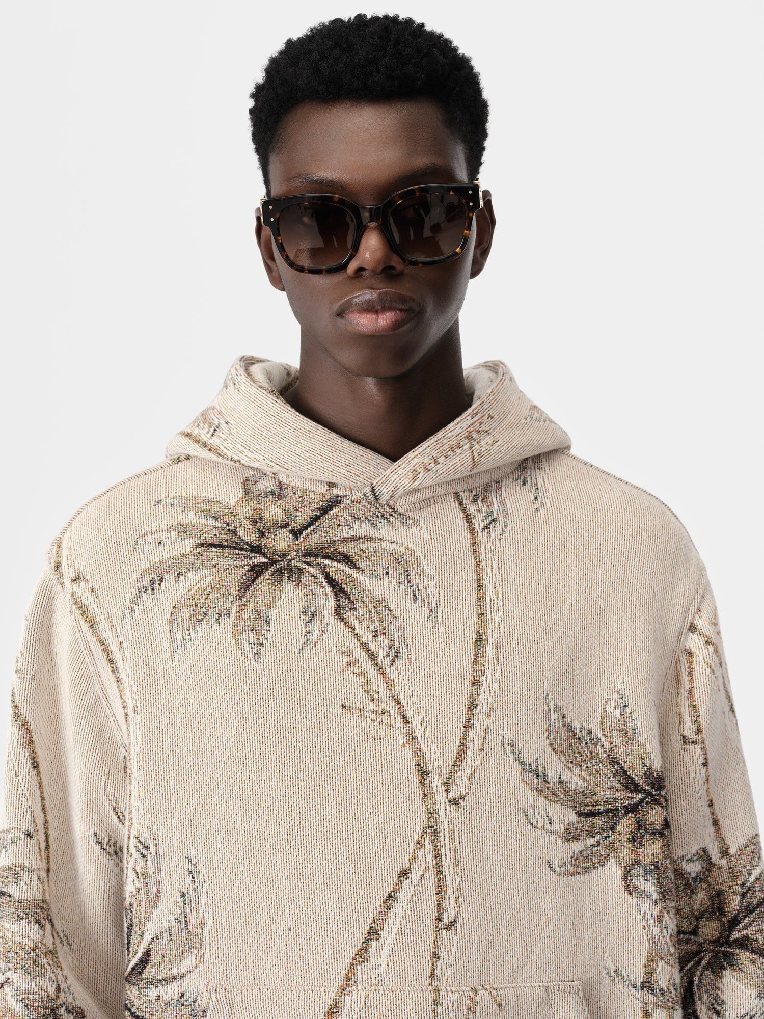 Amiri o1s1wg110725 Twisted Palms Tapestry Hoodie in Multicolor Size US M / EU 48-50 / 2 - 5 Thumbnail