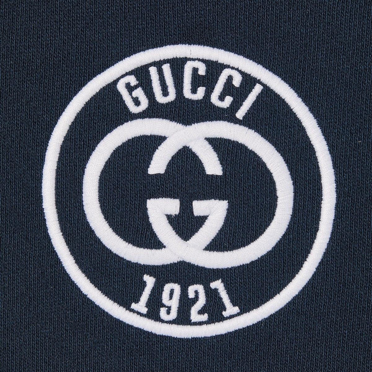 oc11z0126 Cotton Jersey Sweatshirt With Embroidery Blue