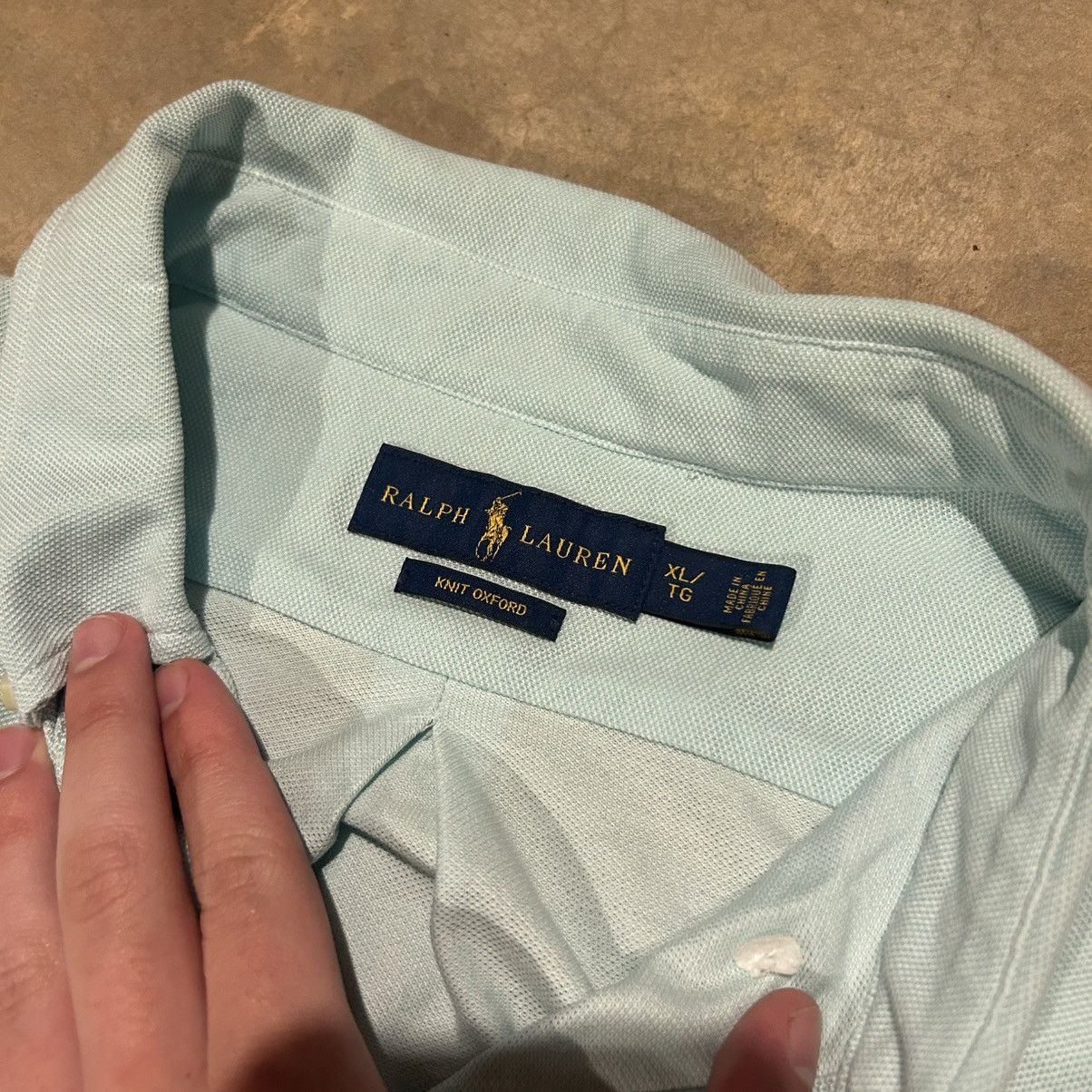 Polo Ralph Lauren × Vintage Polo Ralph Lauren Pony Knit Oxford Collared Polo Shirt Size US XL / EU 56 / 4 - 5 Thumbnail